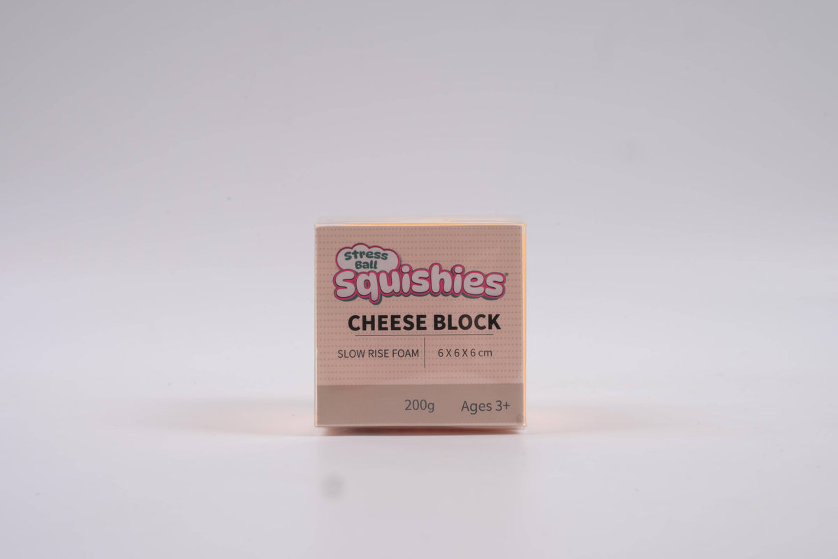 Cheese Cube Slow-Rise Squishy Fidget Toy (1pc)