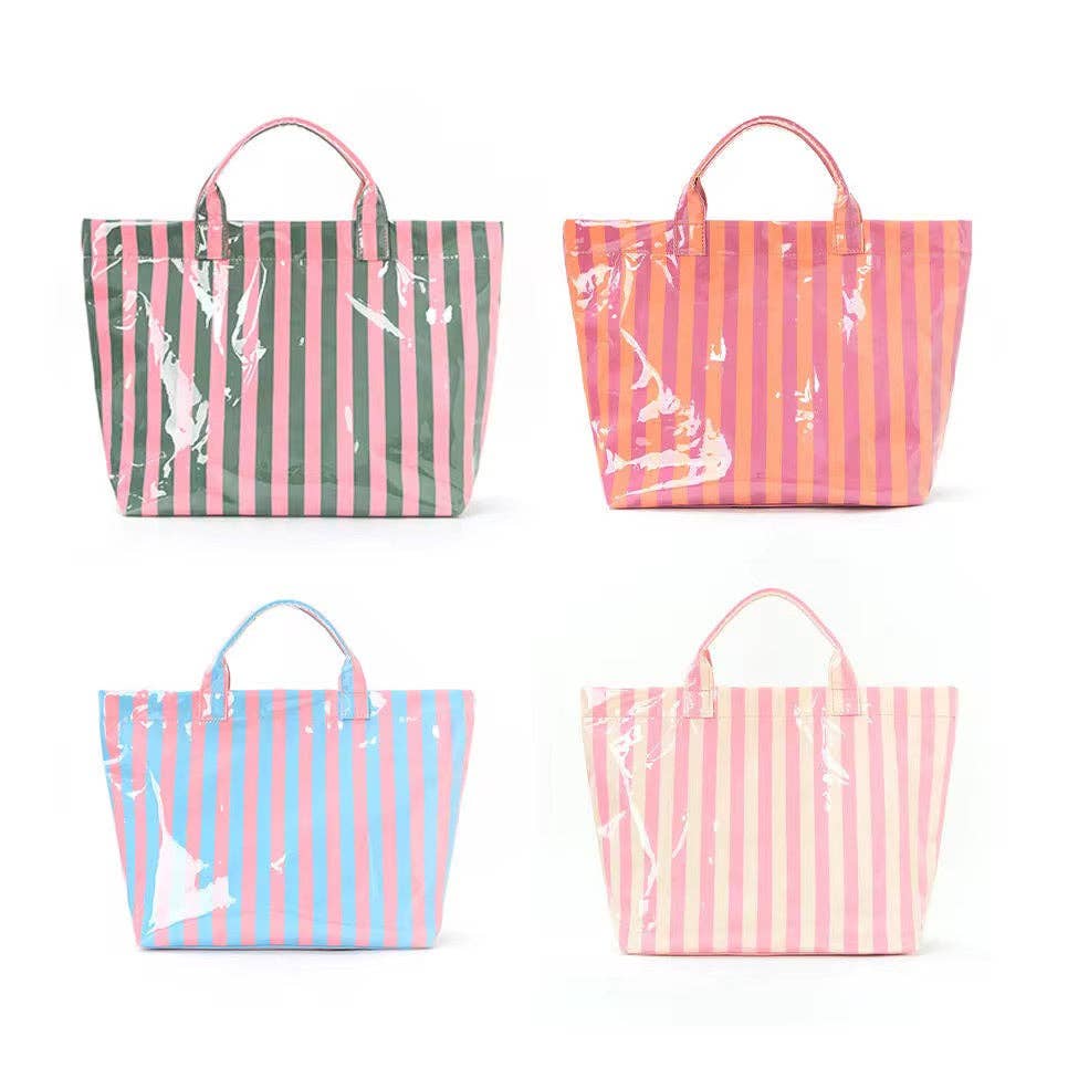 Preppy Striped Tote