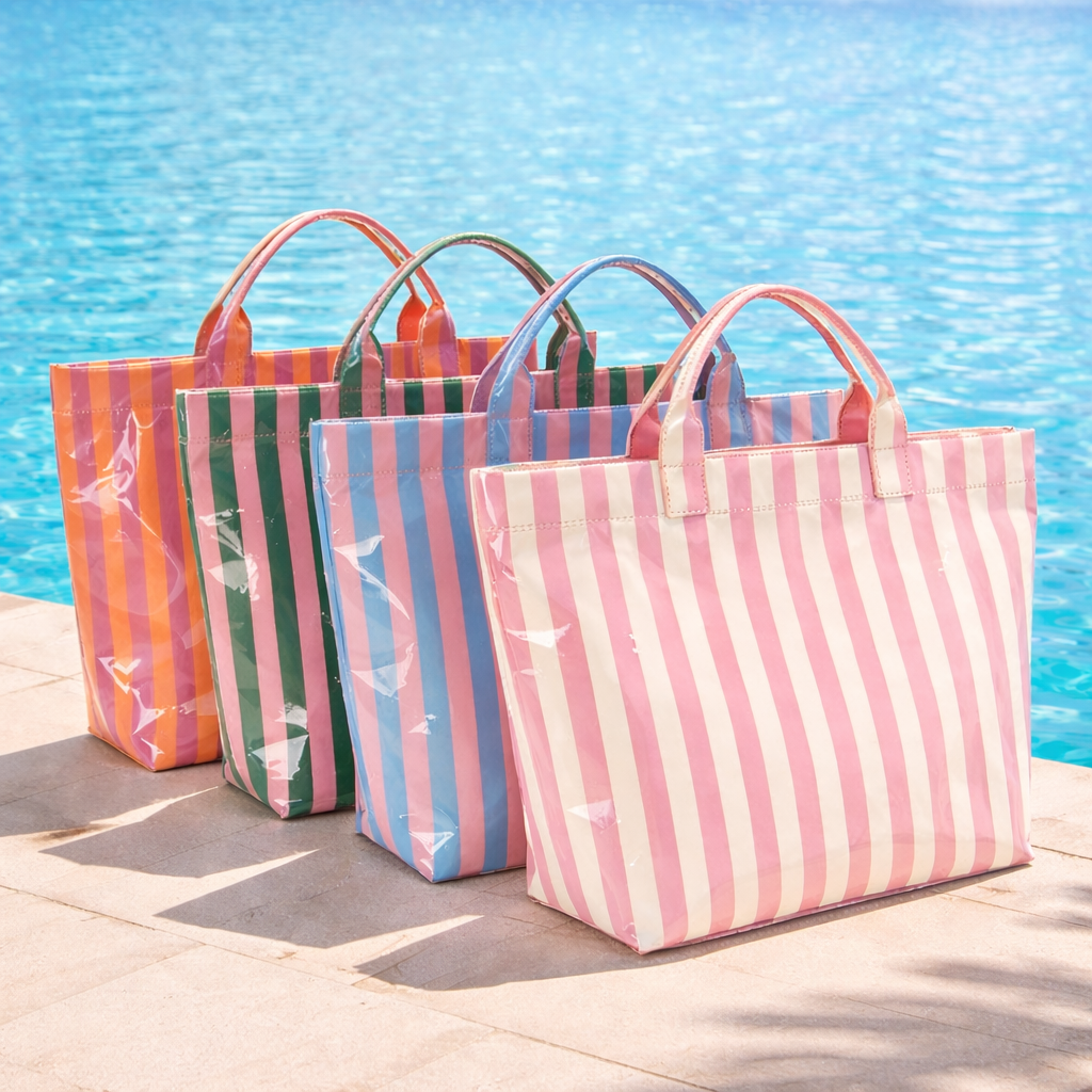 Preppy Striped Tote