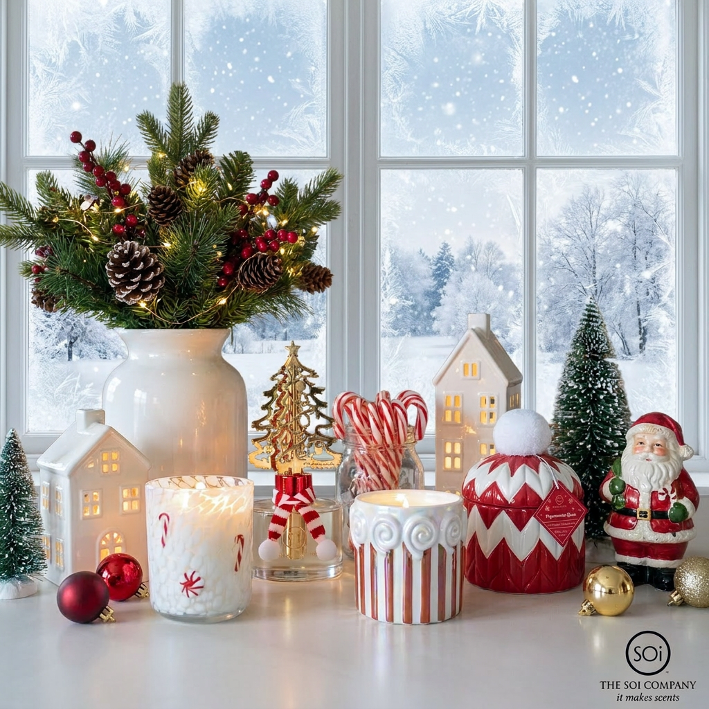 Peppermint & Candycane 12oz Icon Candle
