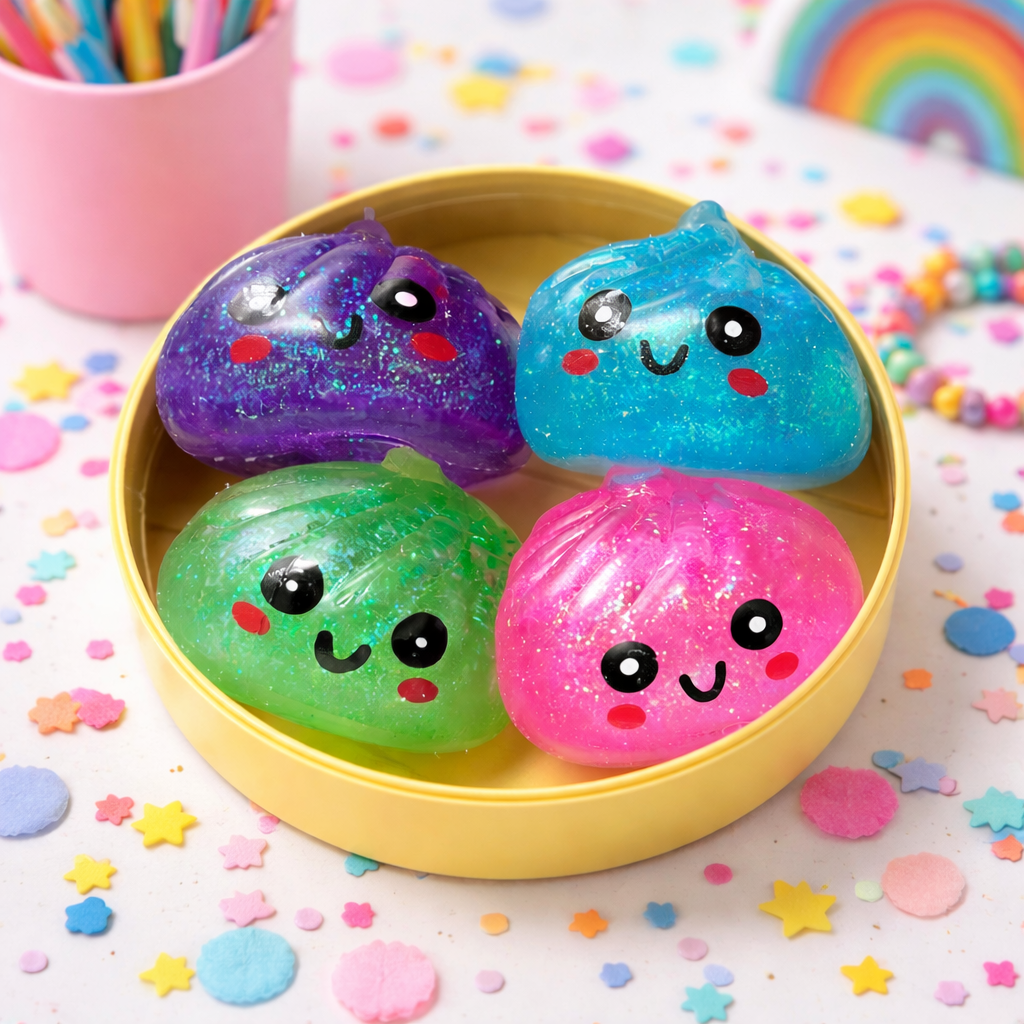 Mini Dumpling Squishy Set of 4 Pack