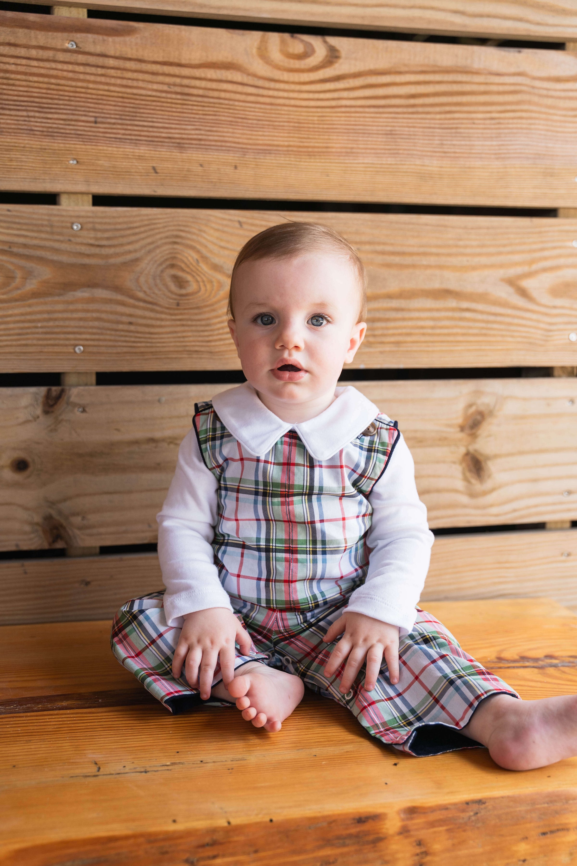 baby wearing saltwater boys romper