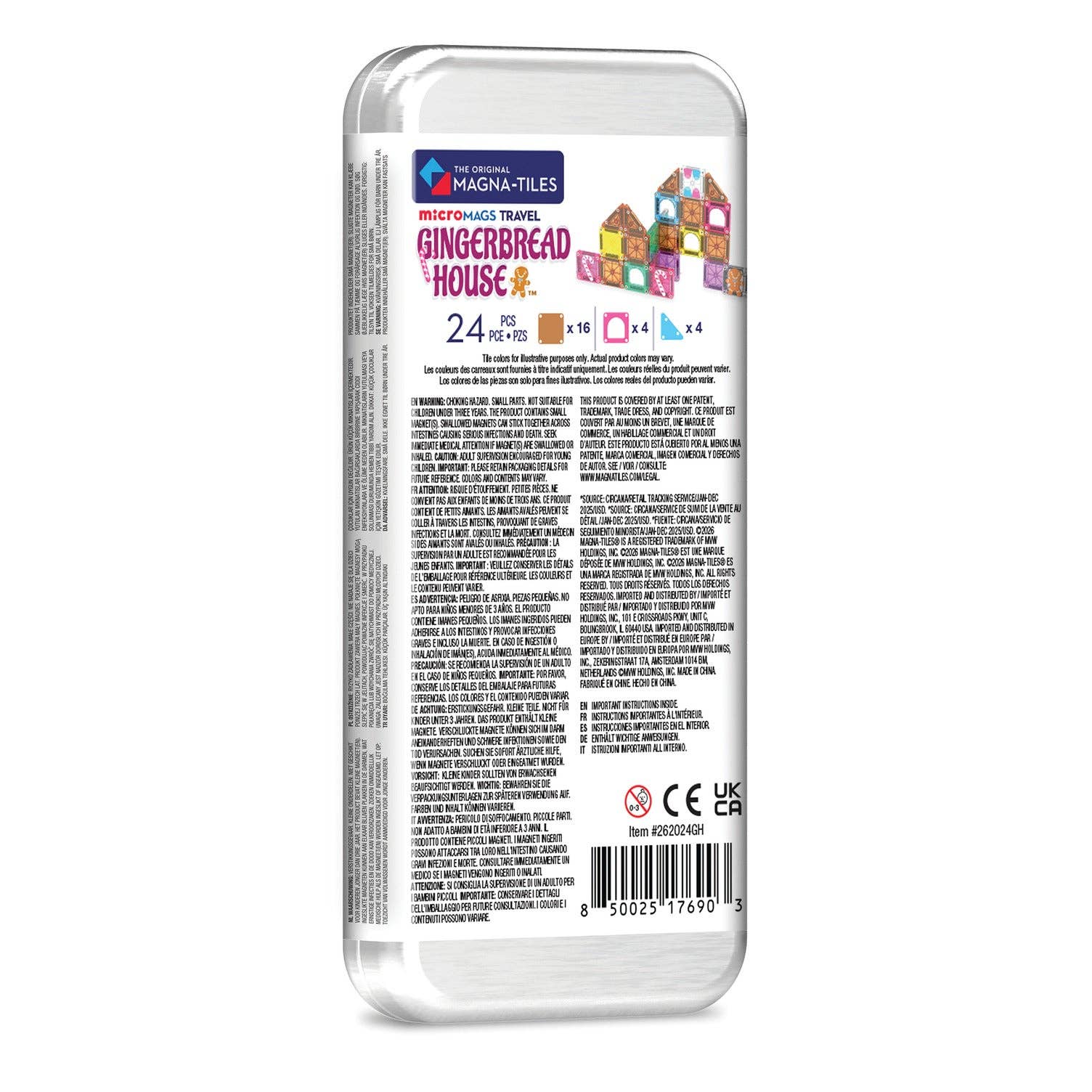MicroMAGS Gingerbread House 24 Piece Travel Set