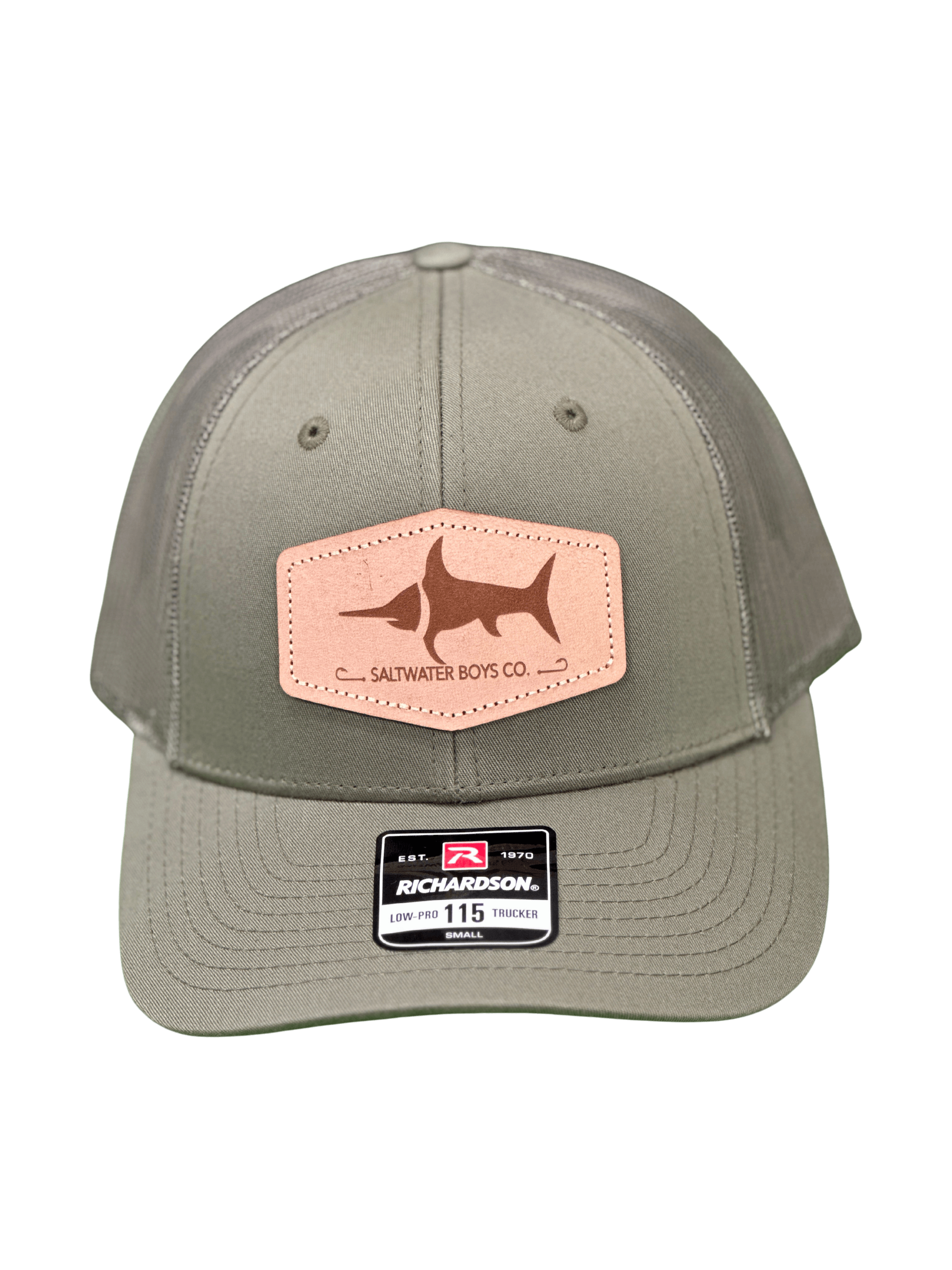 Leather Logo Hat Olive