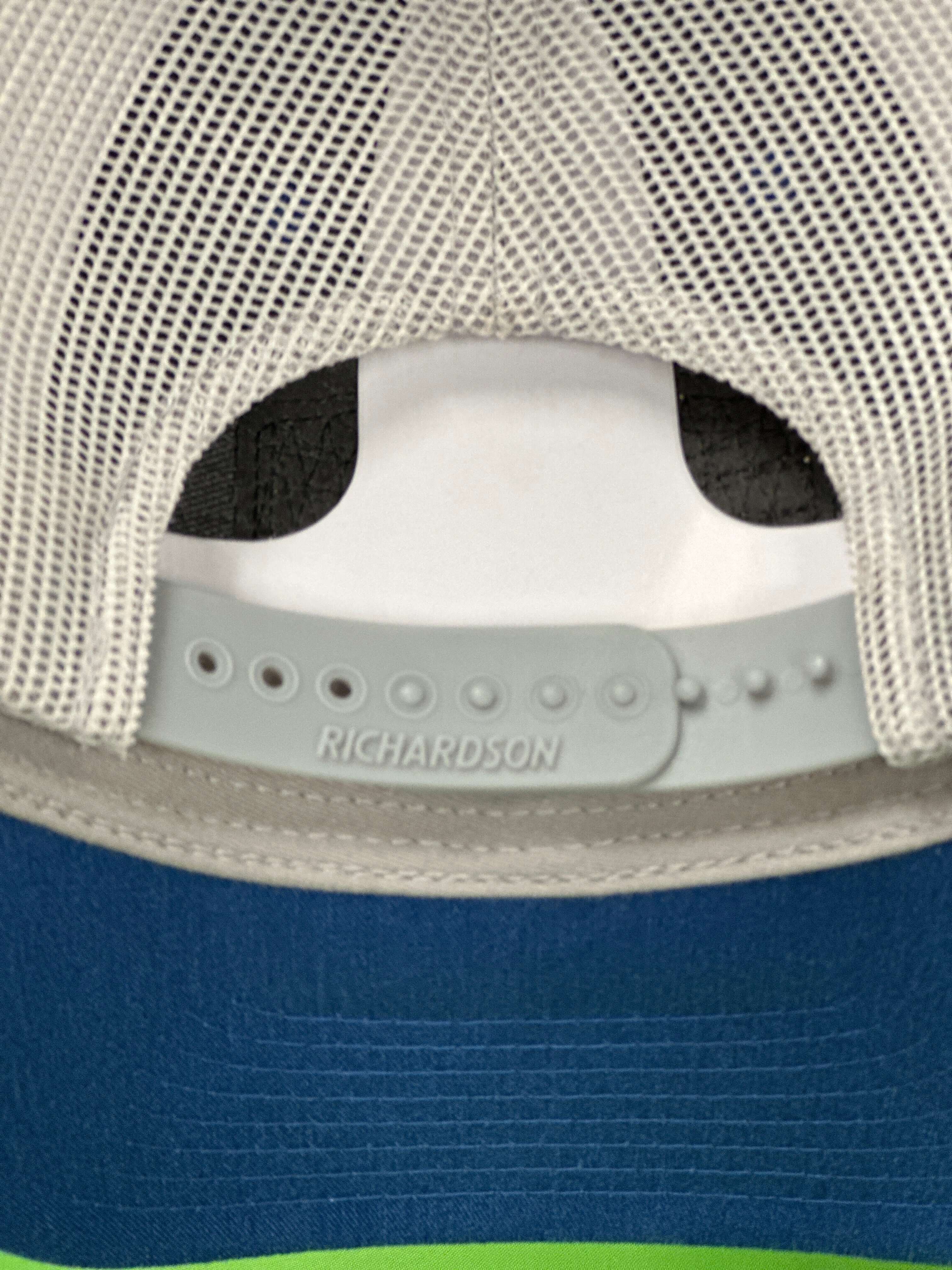 Leather Logo Hat Green & Navy