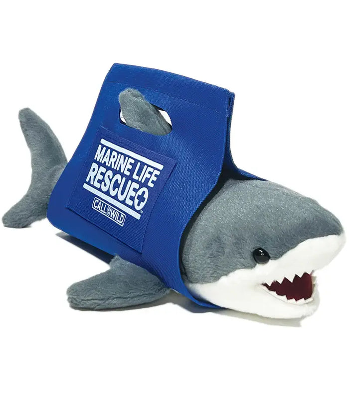 Great White Shark Plush with Rescue Stretcher