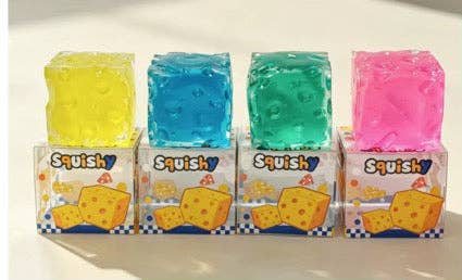 Colorful Coconut Oil Squishy Cheese Cubes – Assorted Set of 12