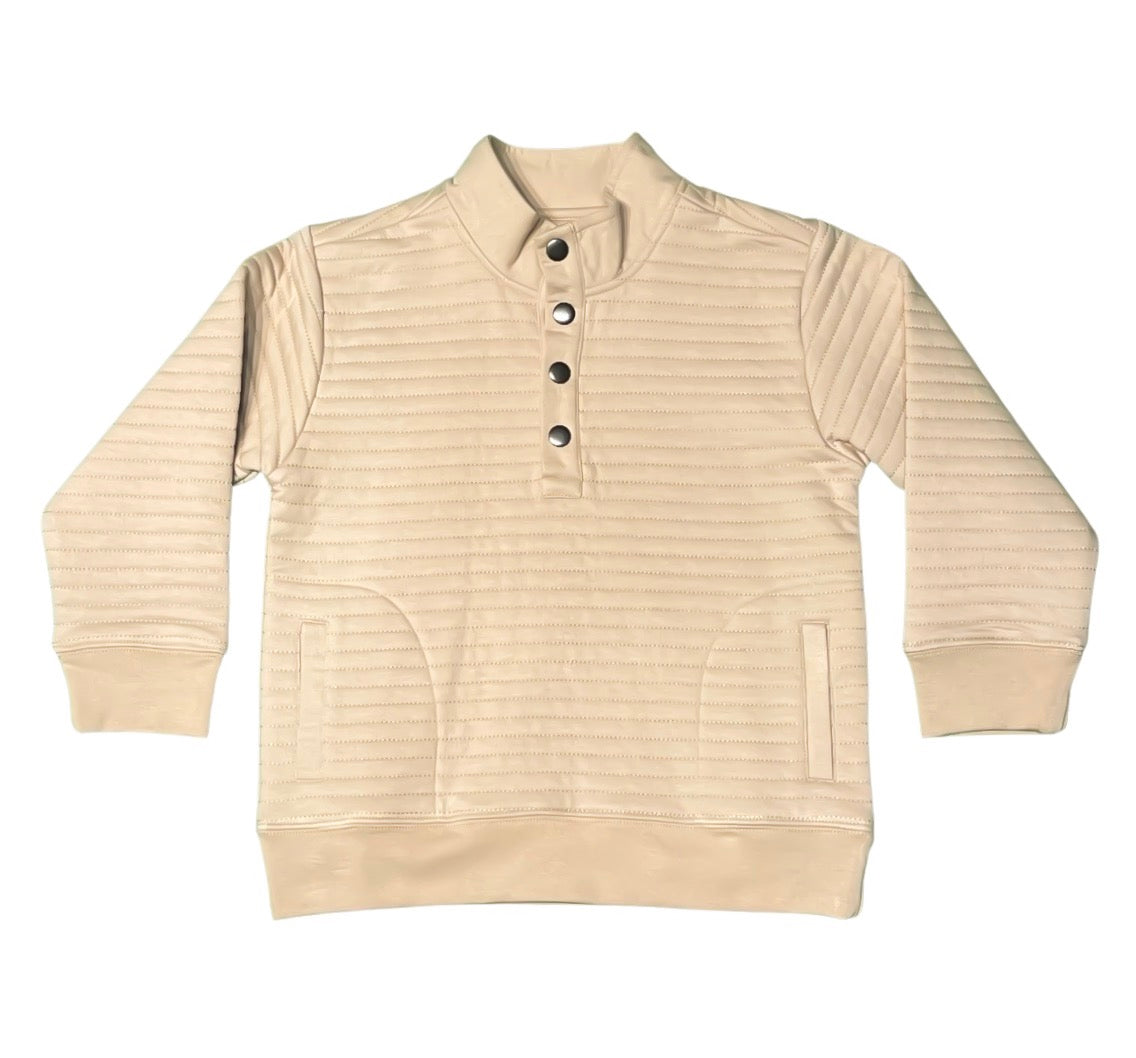 Lanier Quilted Pullover Sand