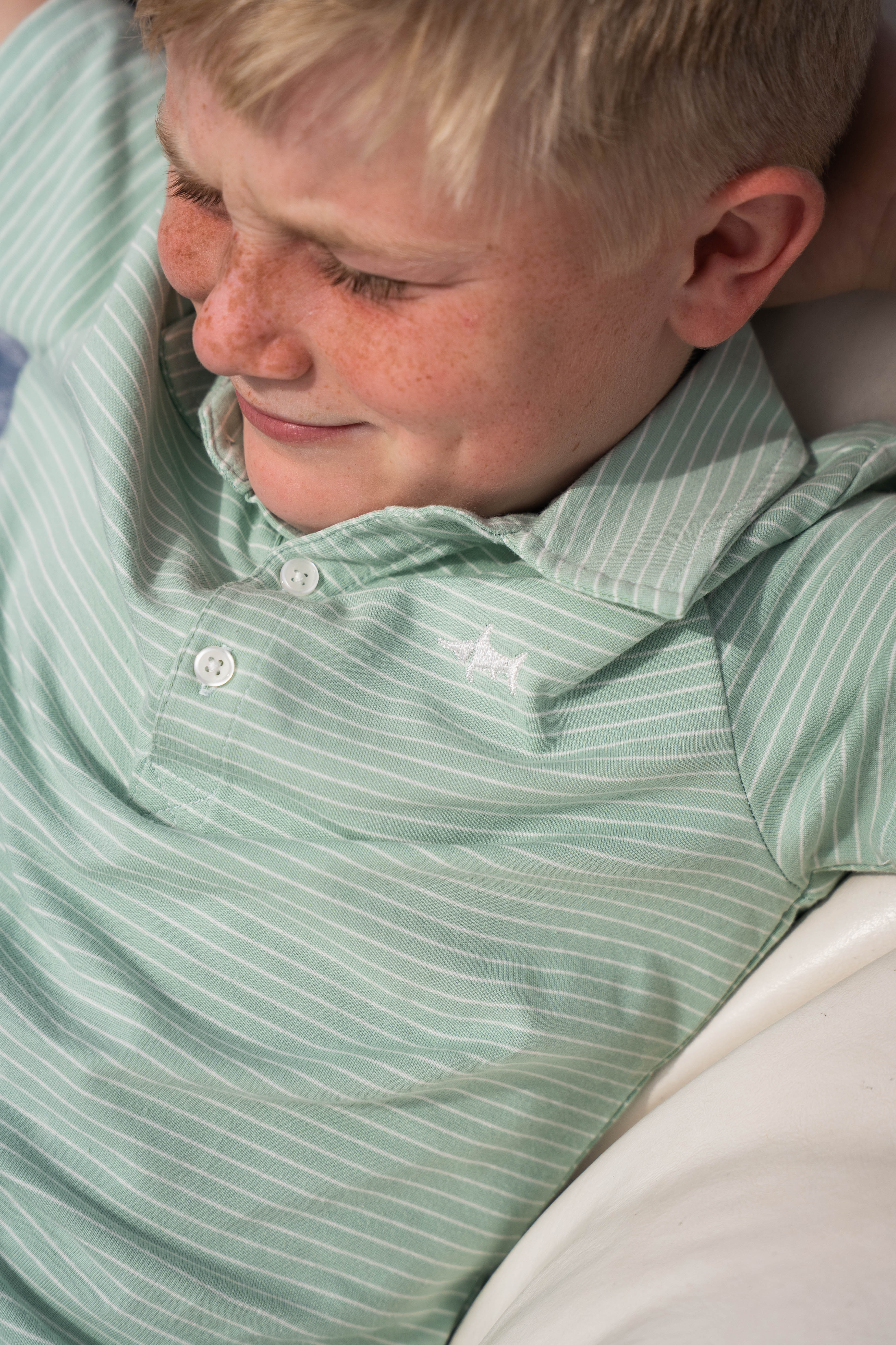 Banks Polo Seafoam/White Stripe