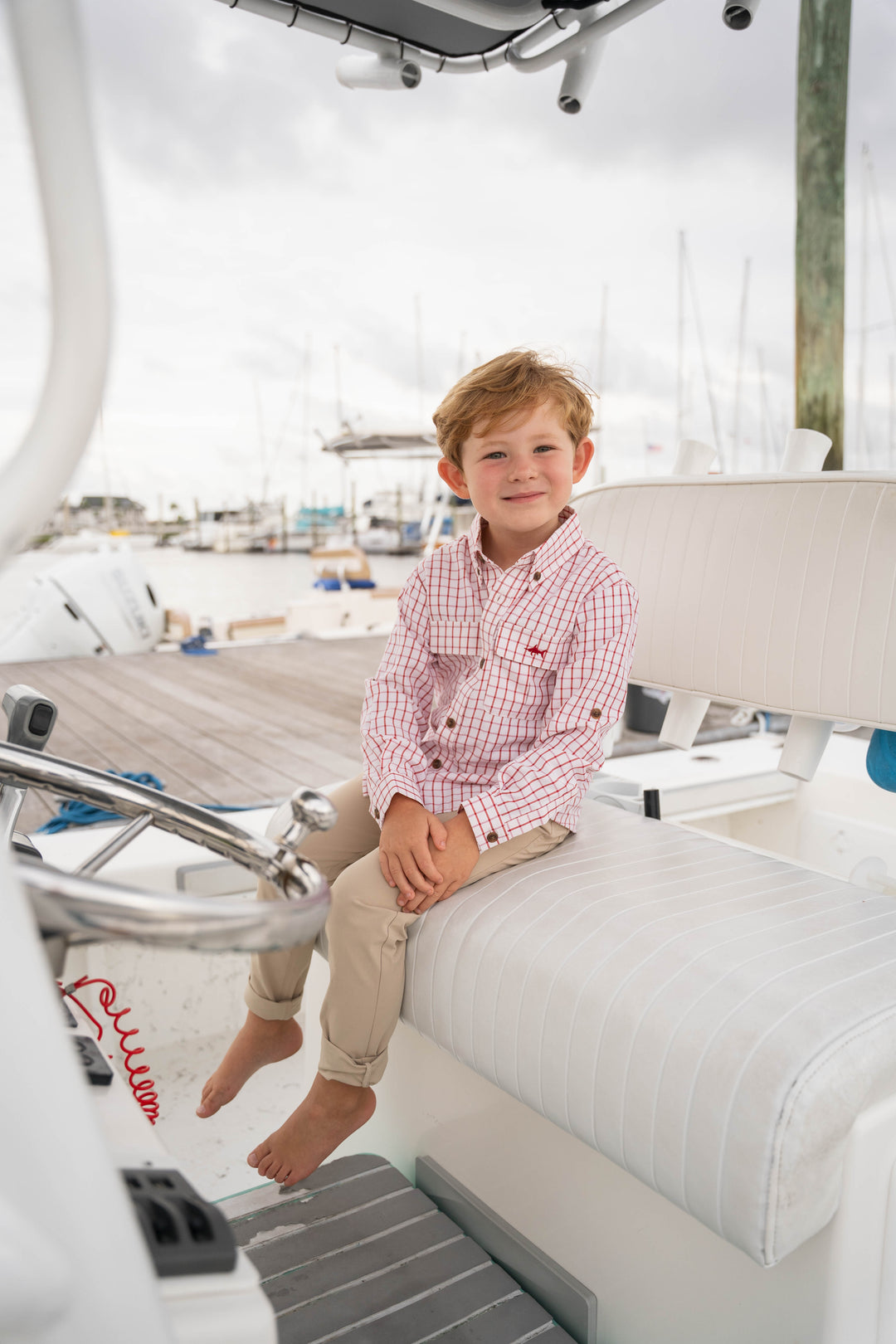 Flagler Fishing Shirt - Red Plaid