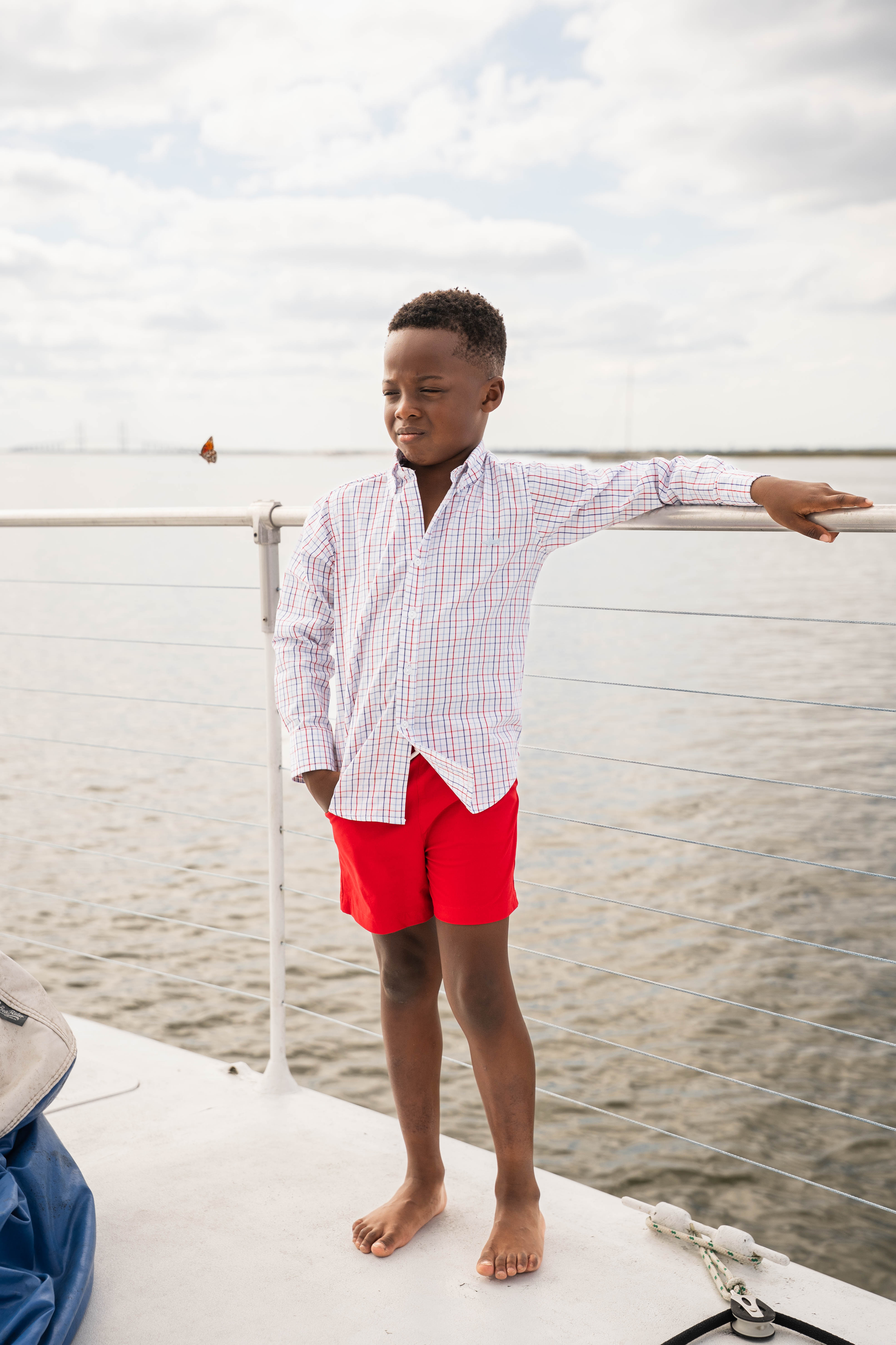 Boys Topsail Performance Shorts – Red