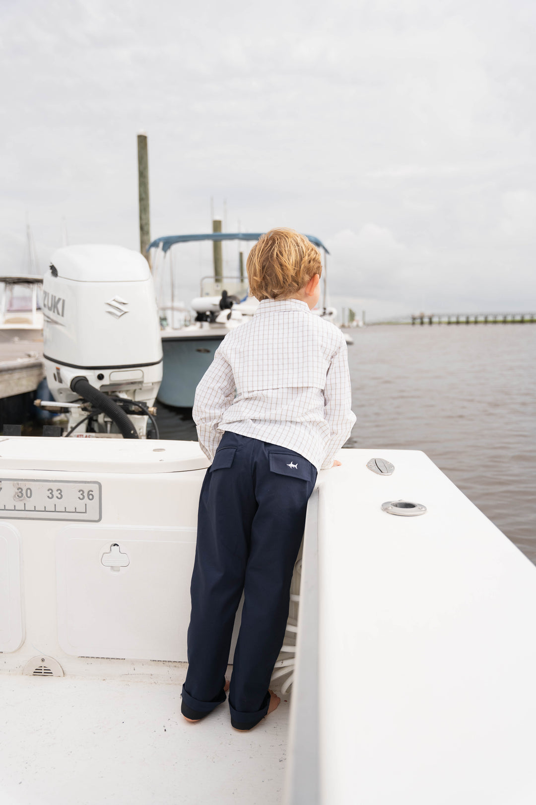 Flagler Fishing Shirt - Khaki Plaid