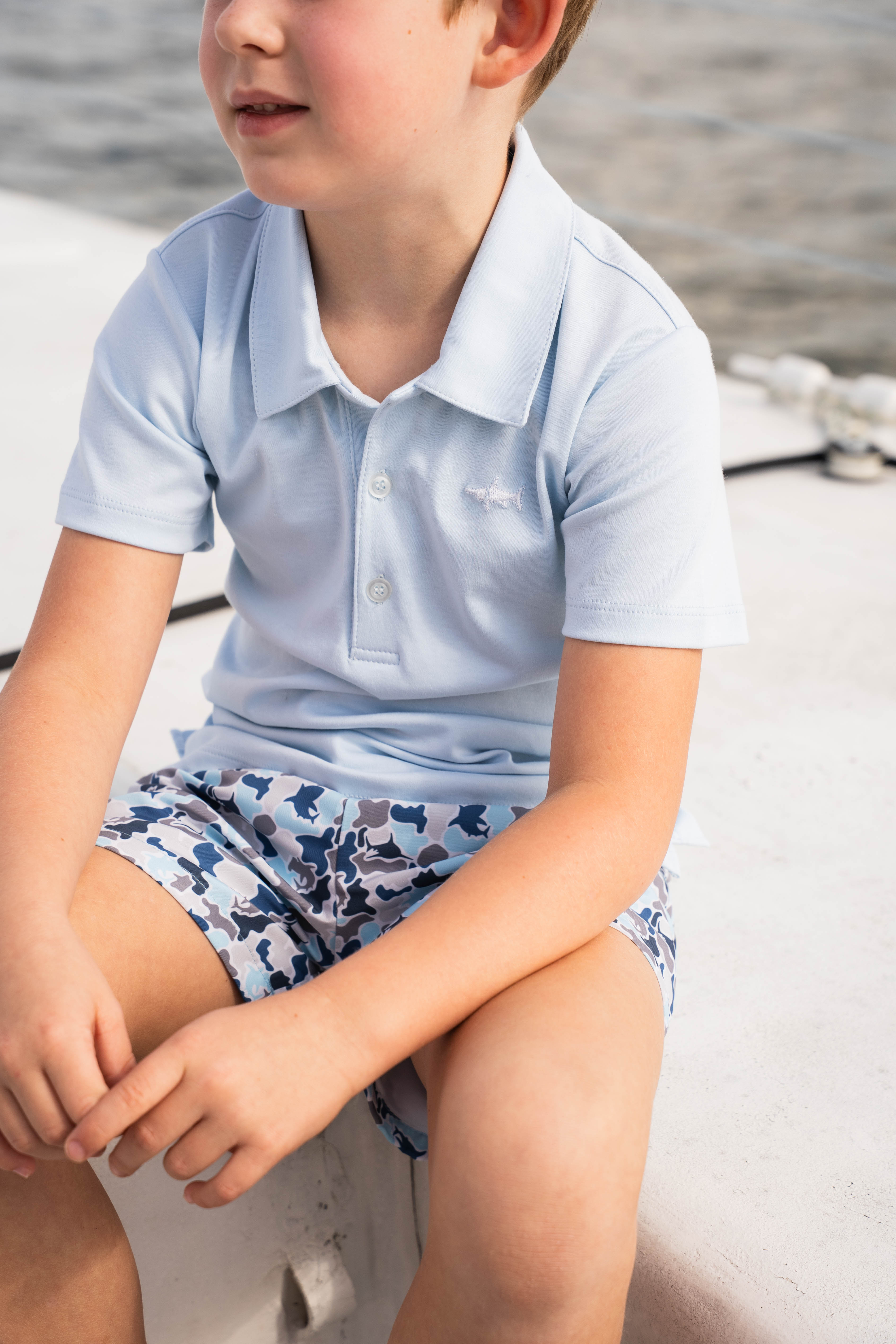 Saint Simons Swim Trunk Blue Camo