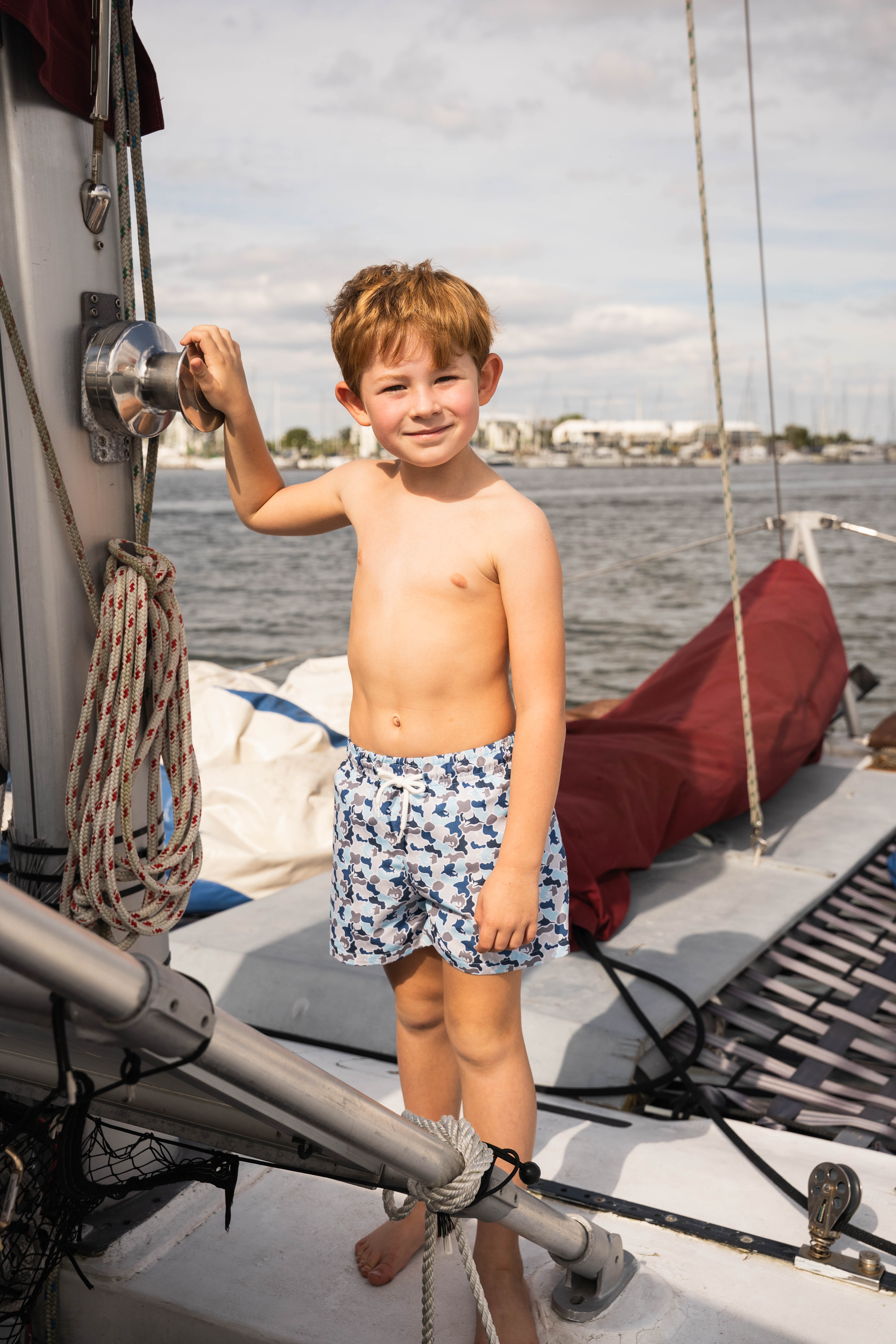 Saint Simons Swim Trunk Blue Camo
