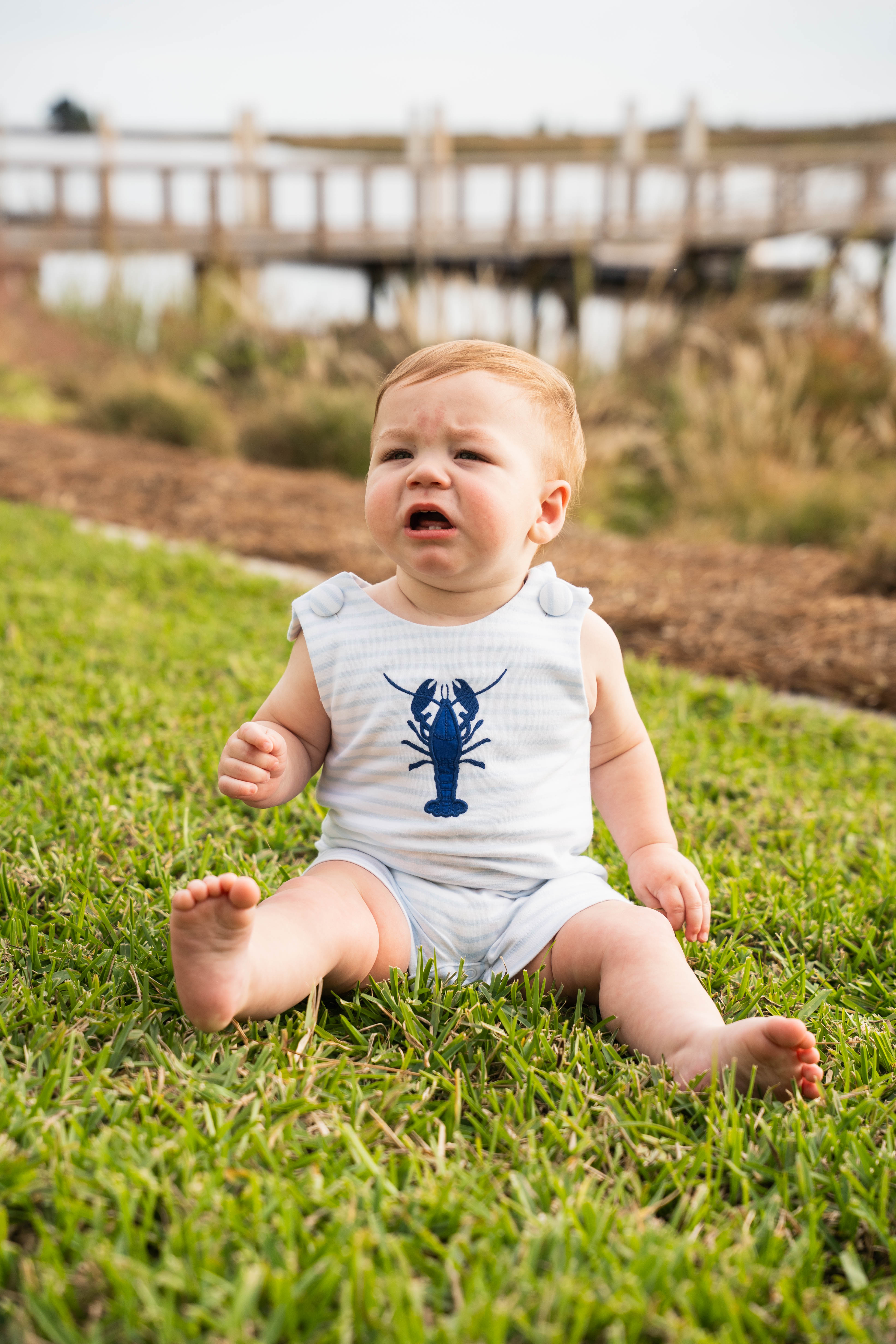 Lobster Shortall Light Blue Stripe