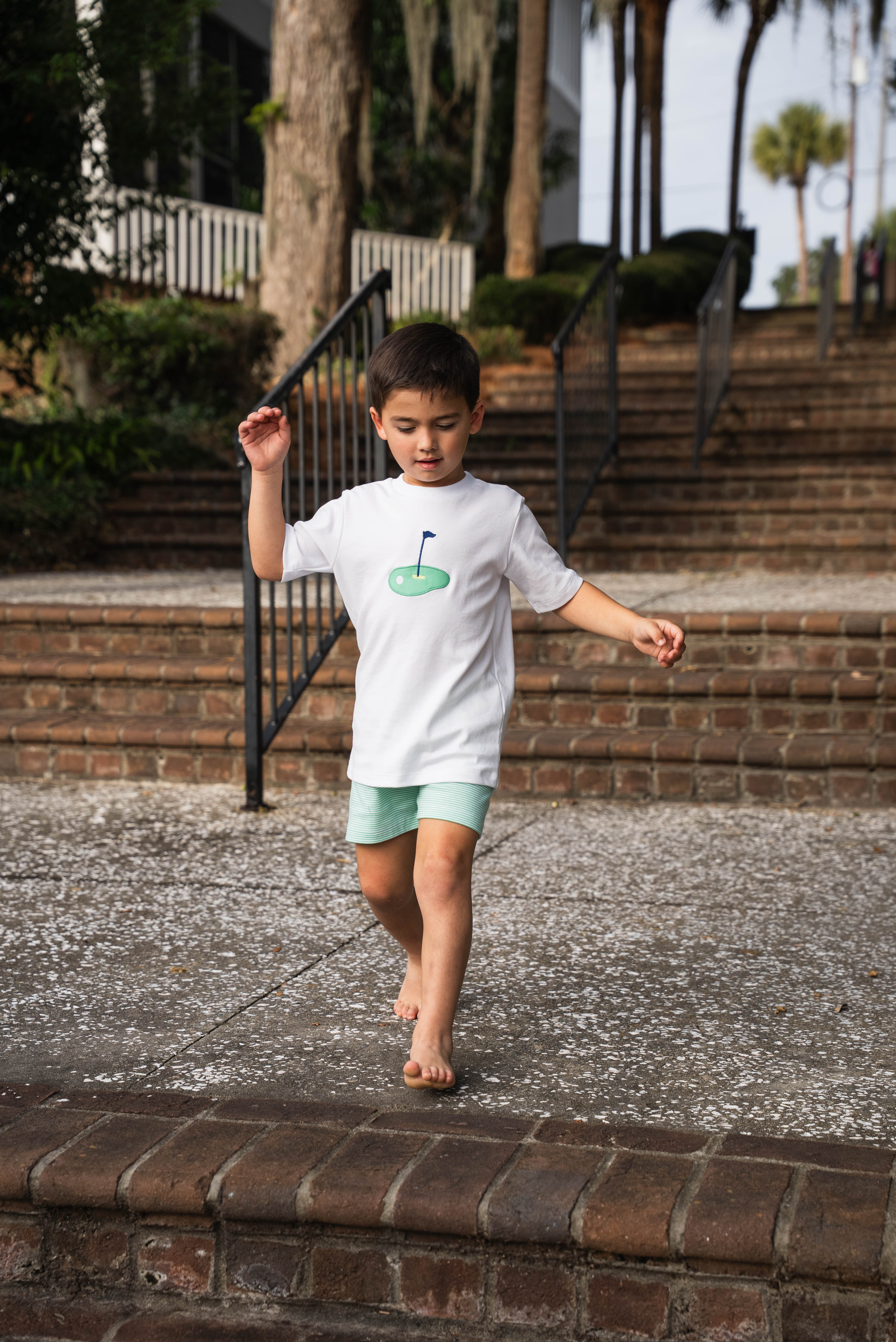 Golf Set Green Stripe