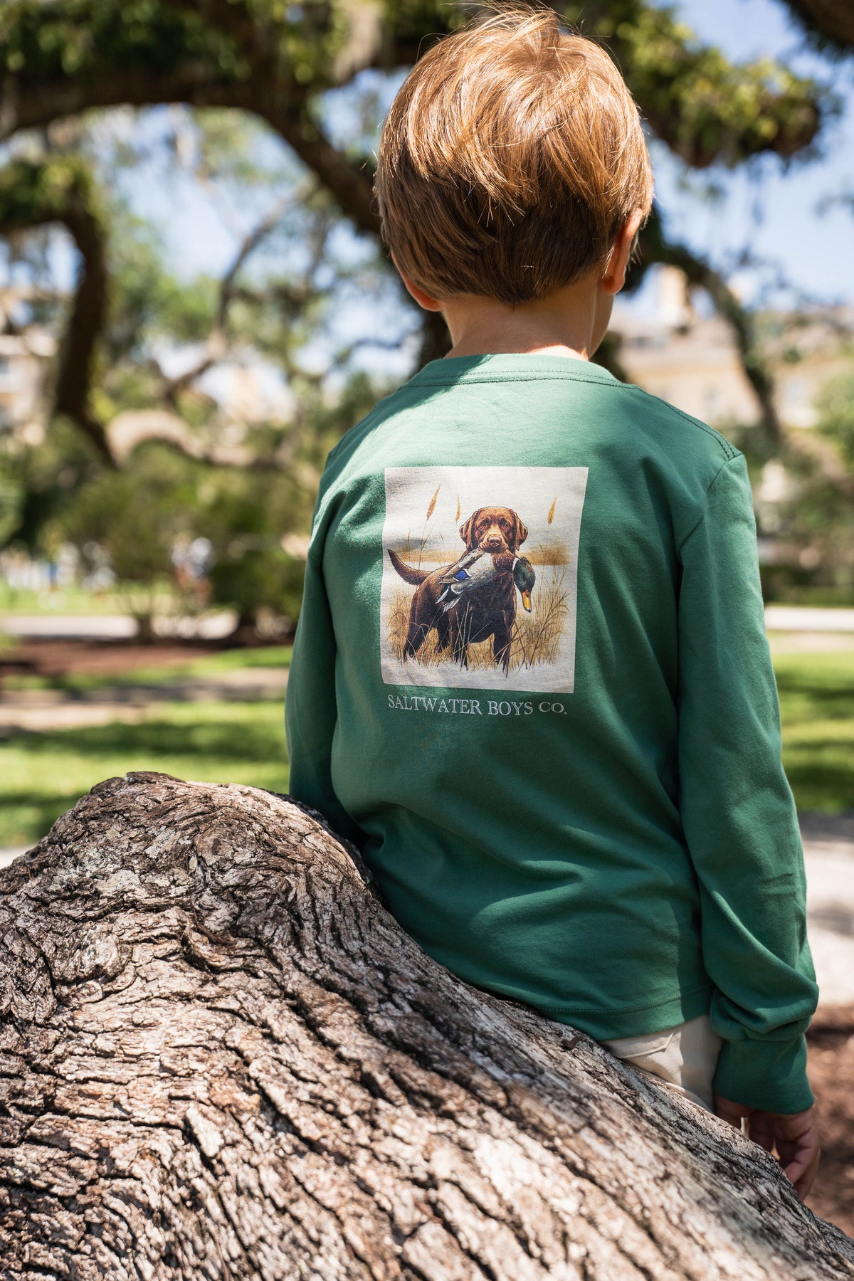 Lab With Duck Tee LS - Green
