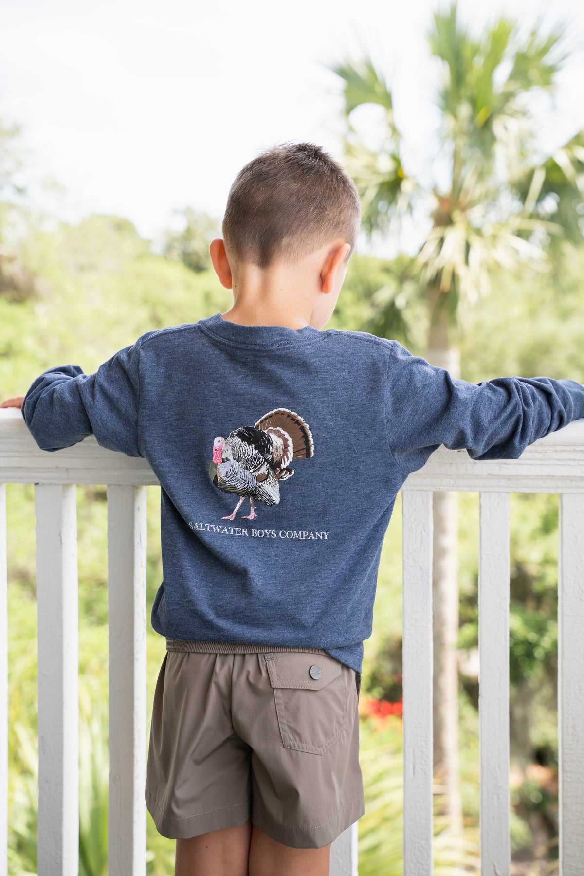 Turkey Tee LS - Heather Blue