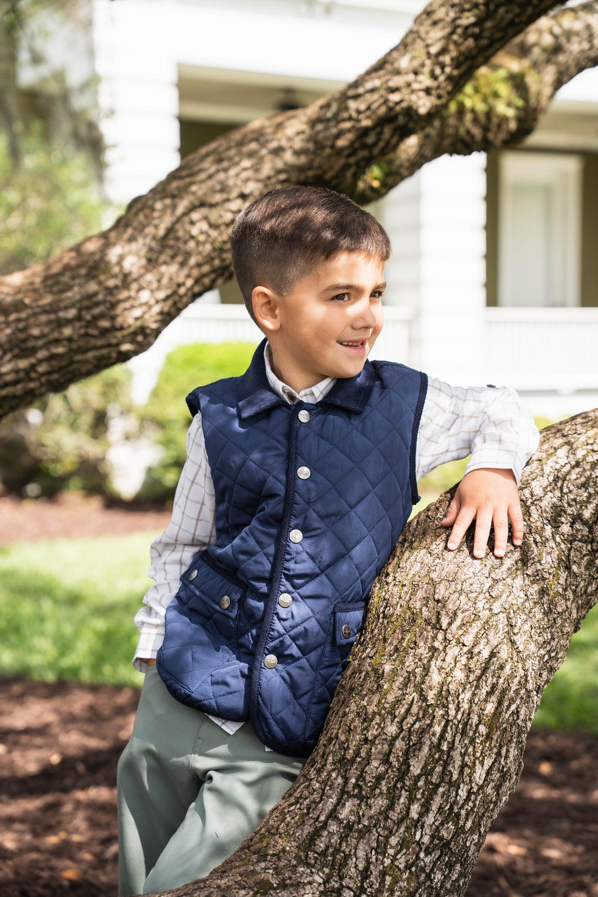 Derby Vest - Navy