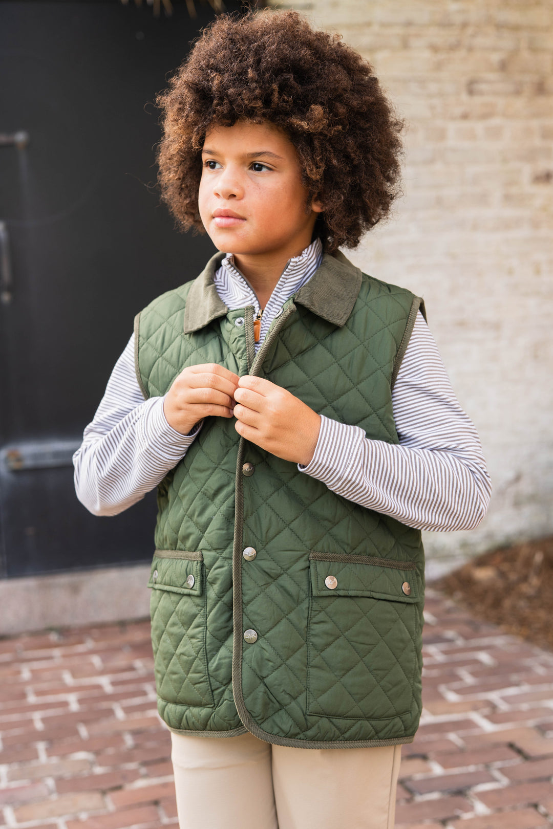 Derby Field Boys Vest Green