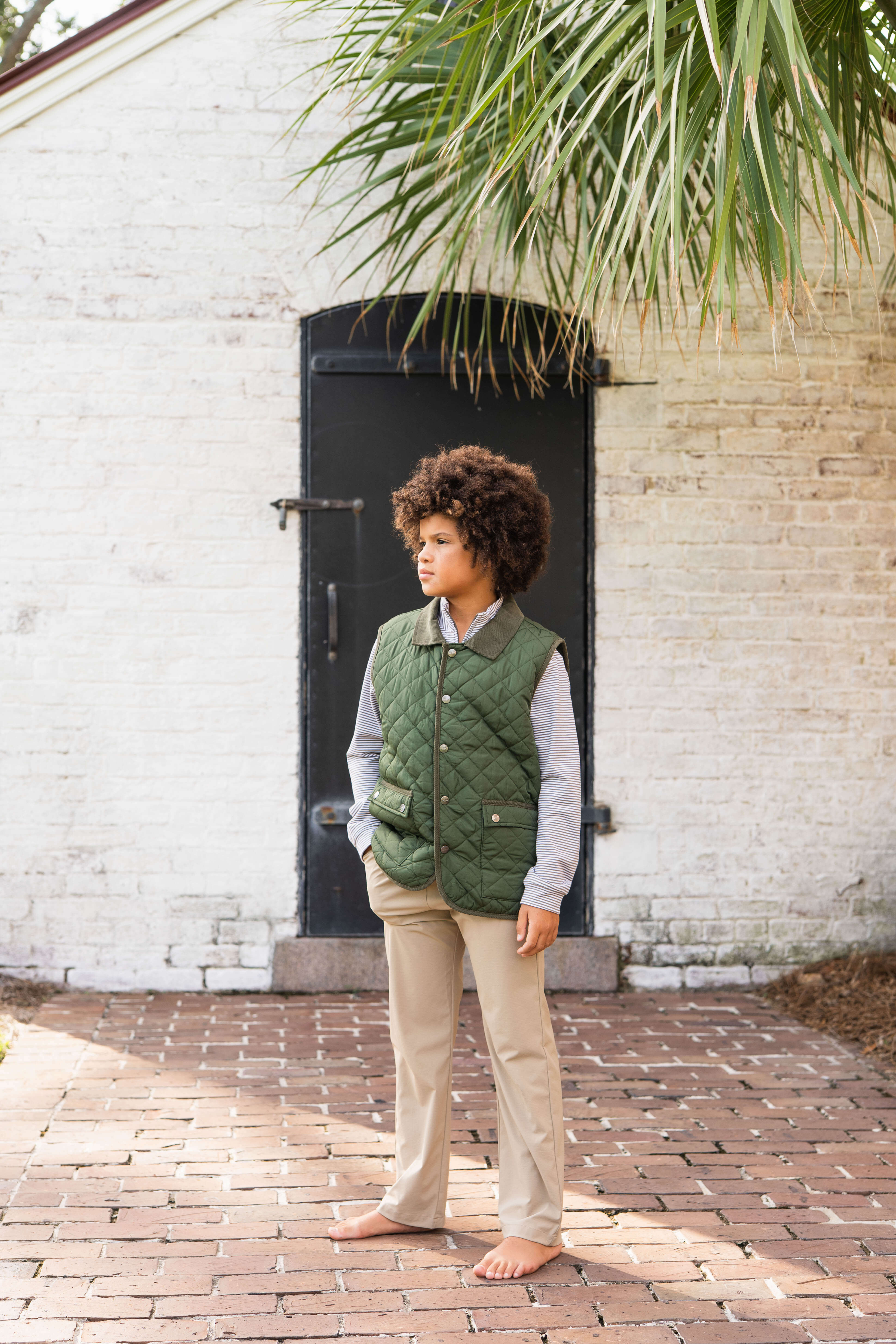 Derby Field Boys Vest Green