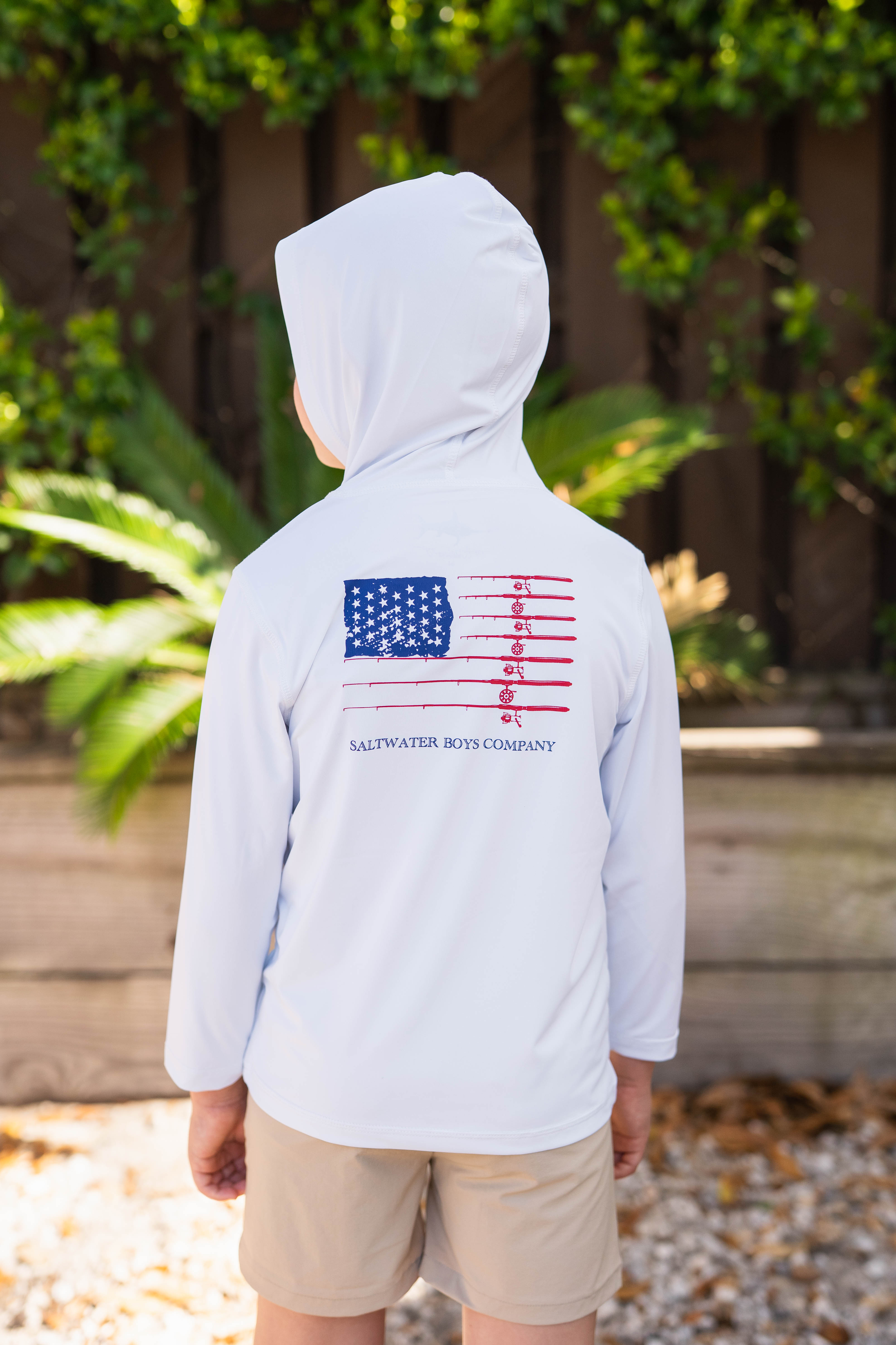 Performance Hoodie White Flag