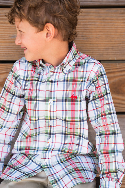 Carter Oxford Creme Plaid 
