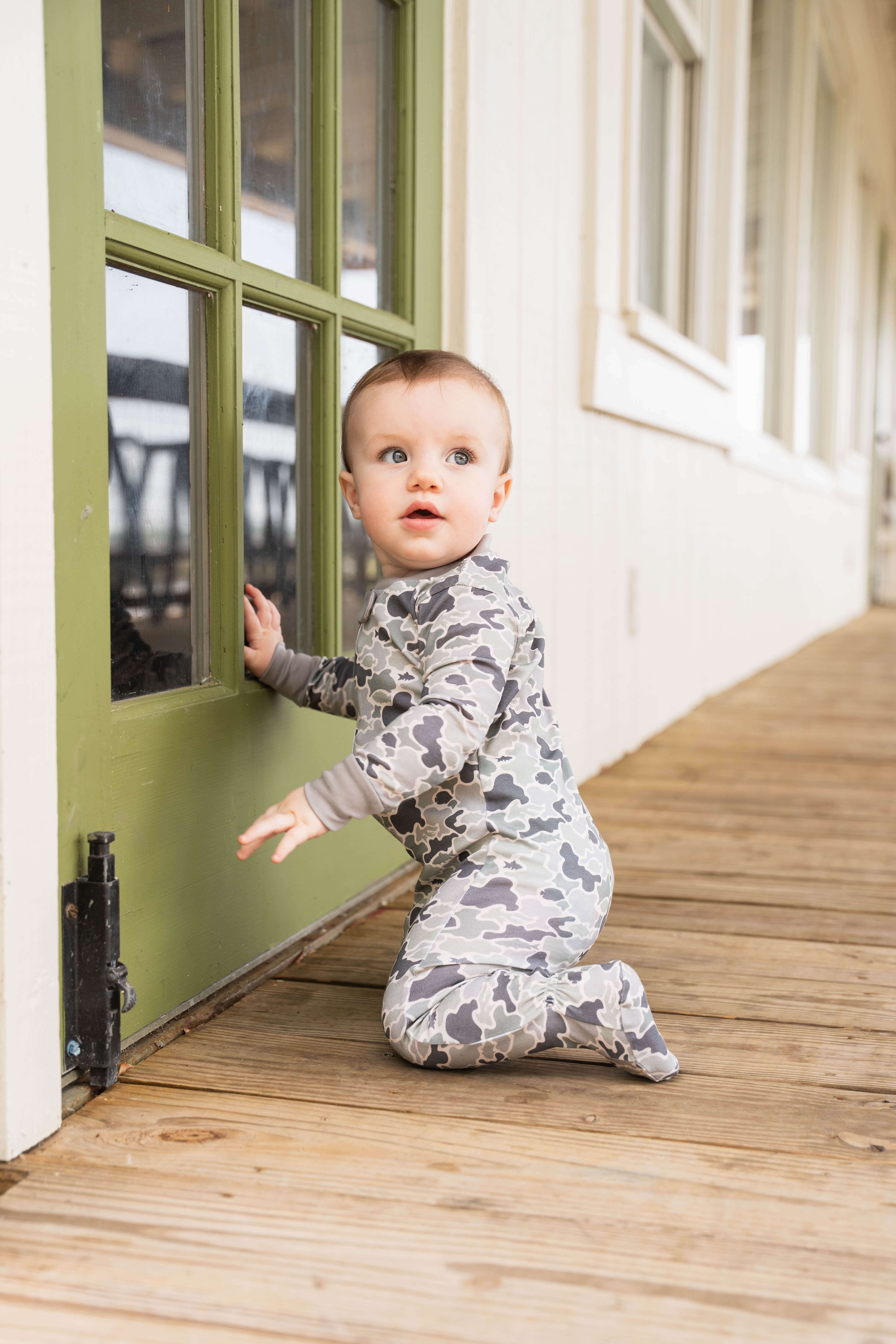 Mackay Pima Boys Romper Camo