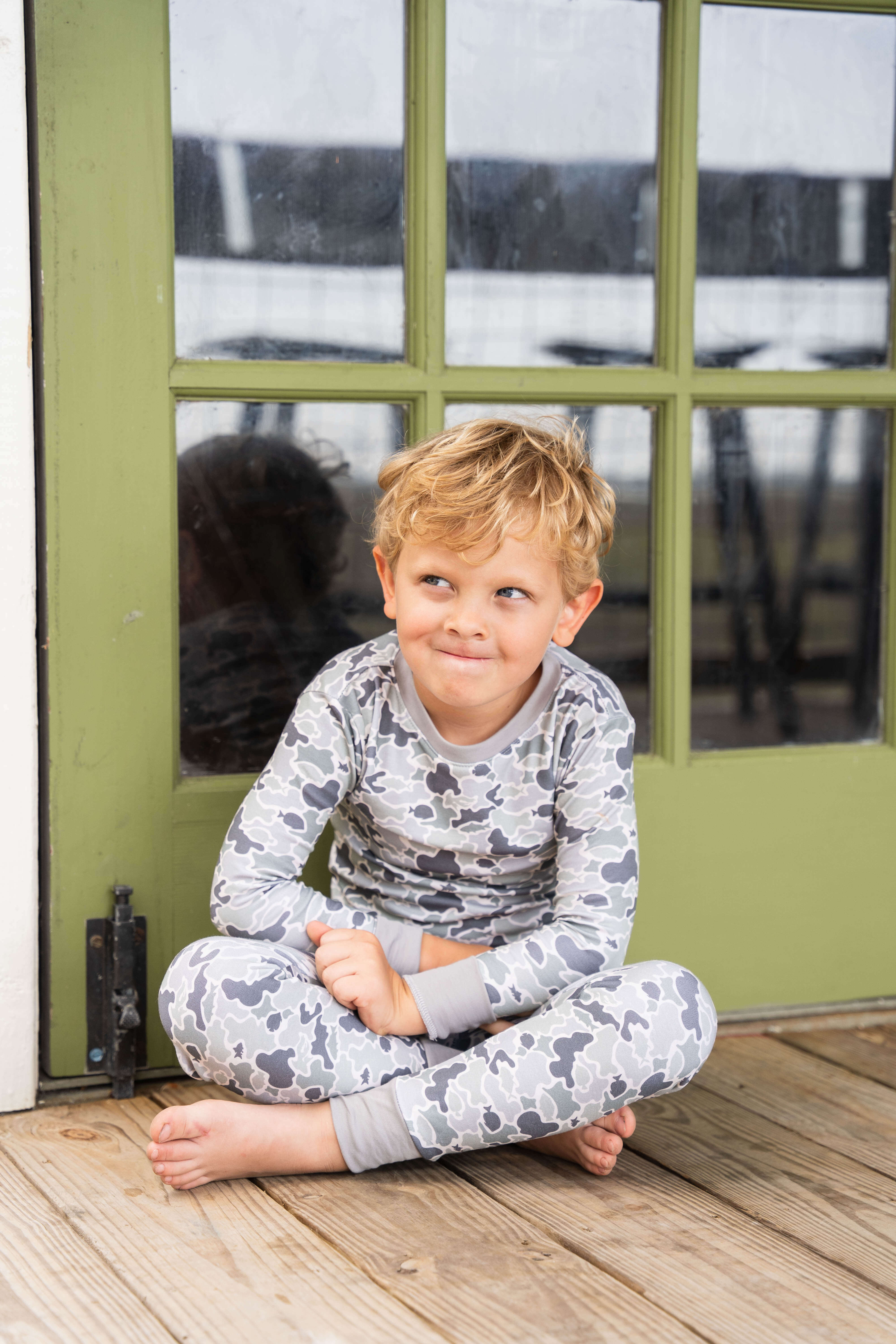 Jekyll Pima 2 Piece Boys Pajamas Camo Fish