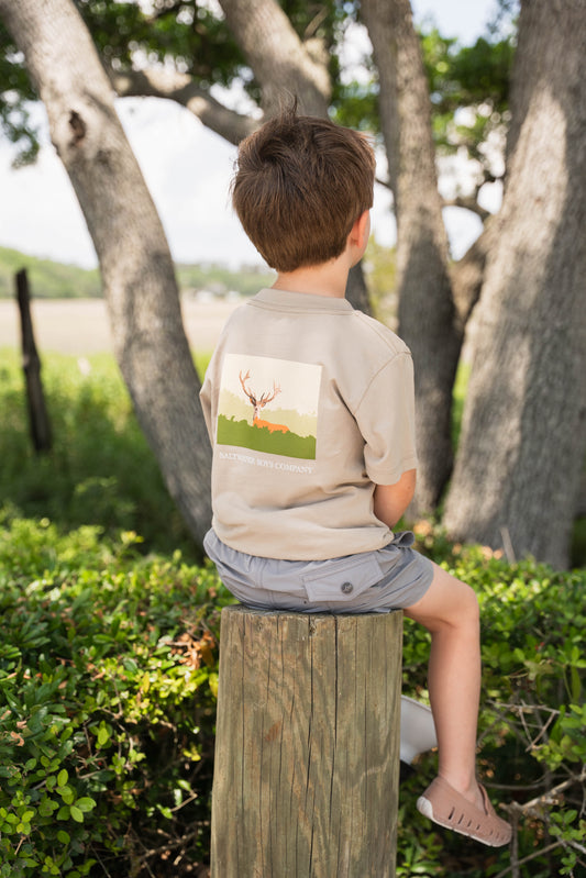 Deer Graphic Tee SS Taupe