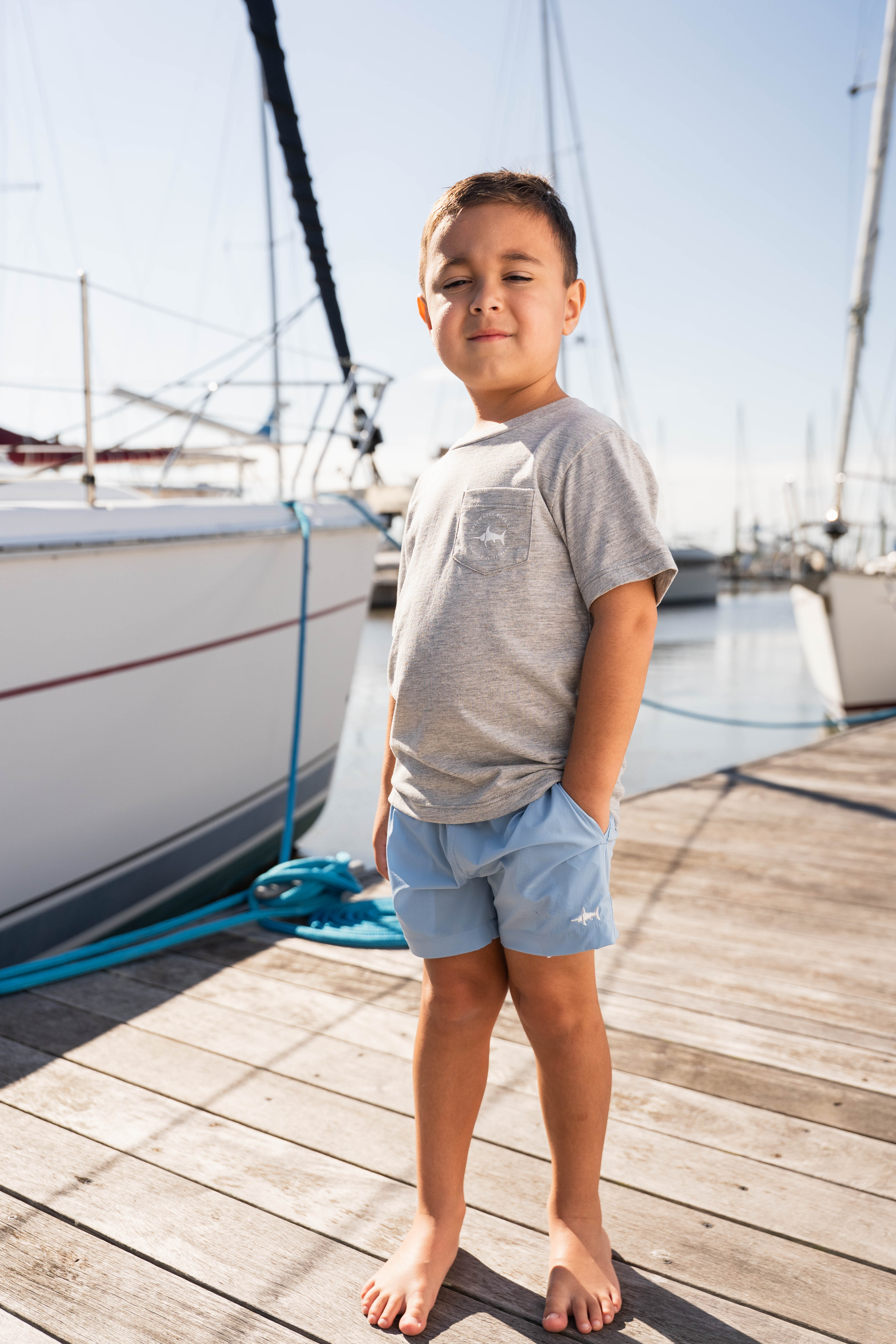 Sailboat T-Shirt - Heather Grey