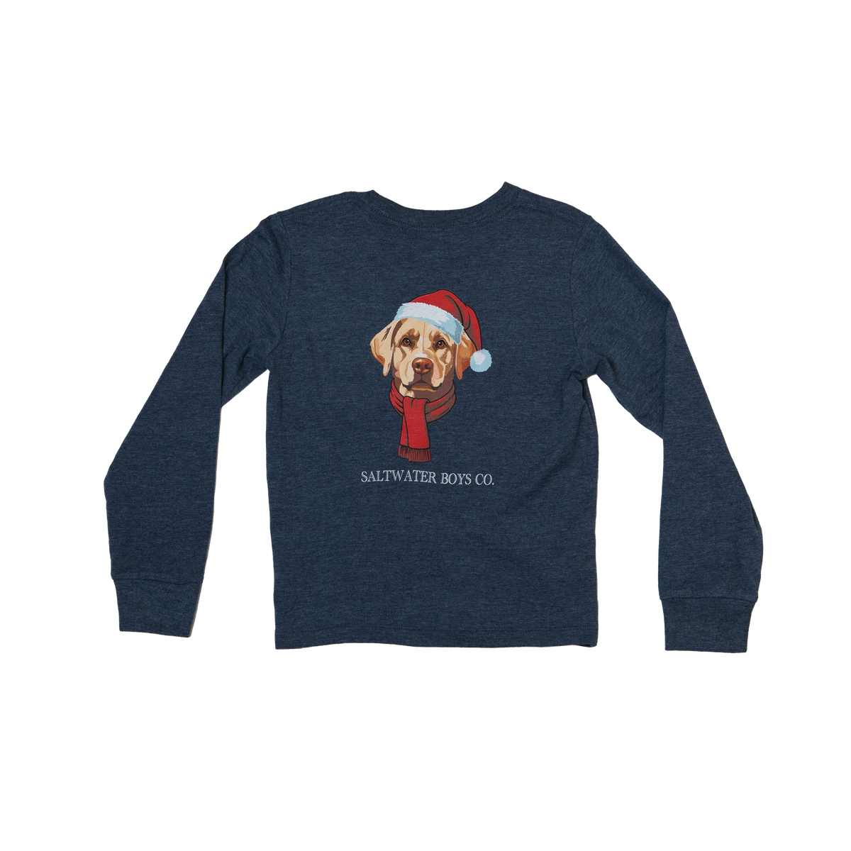 Christmas Lab Tee LS - Heather Blue