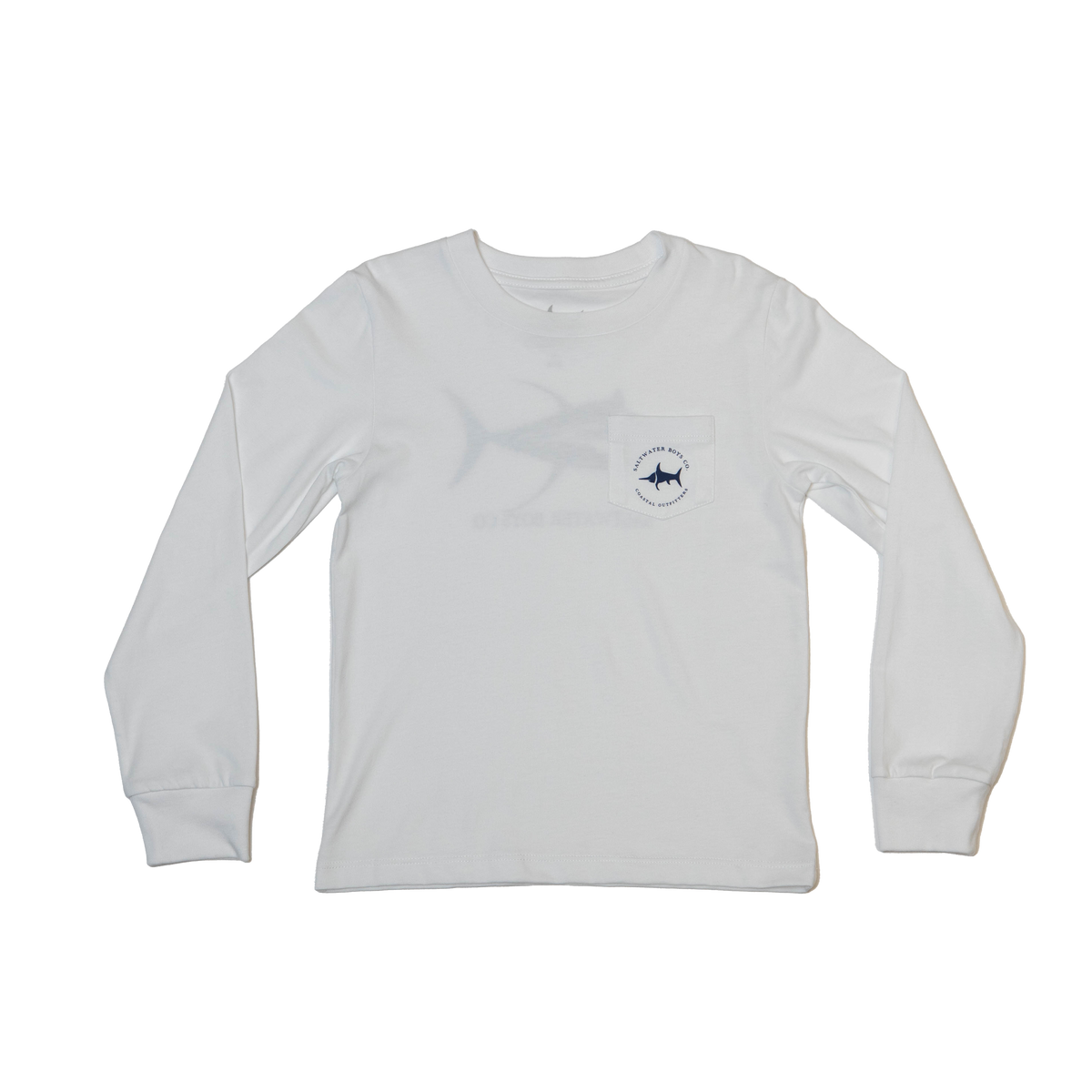 Christmas Stamp Tee LS - White