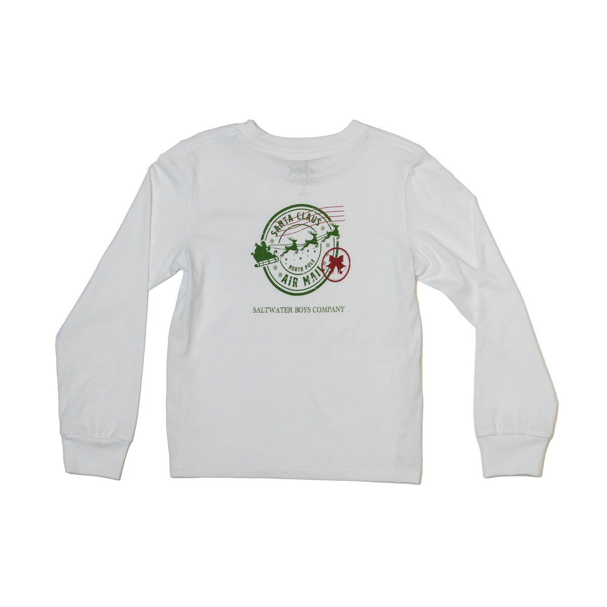 Christmas Stamp Tee LS - White