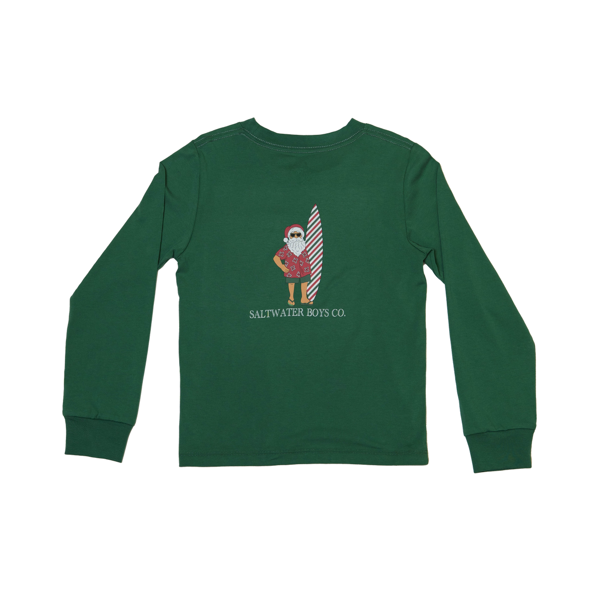 Surf Santa Tee LS - Green
