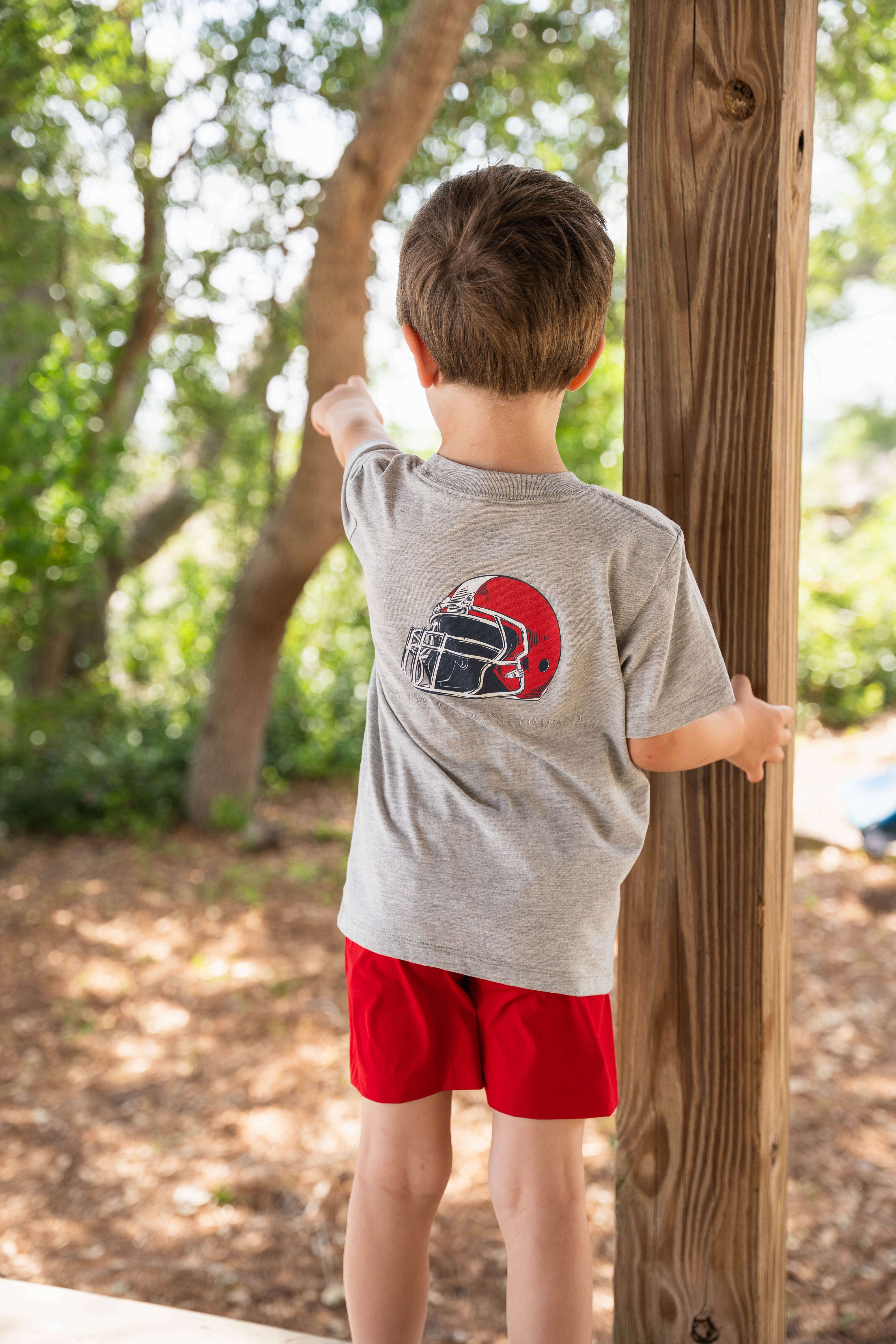 Red Helmet Boys Graphic Tee SS Grey