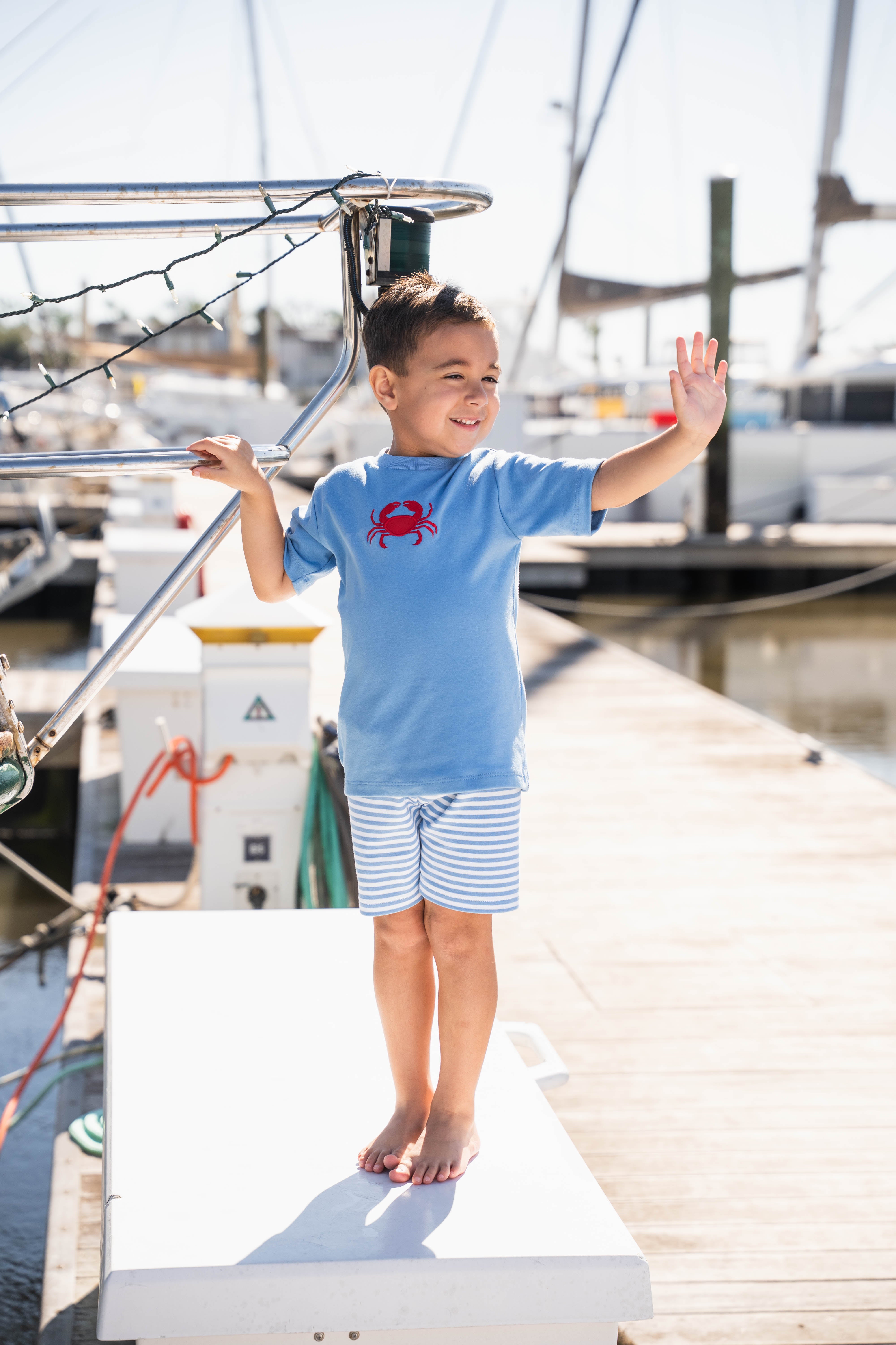 Crab Set Blue Stripe