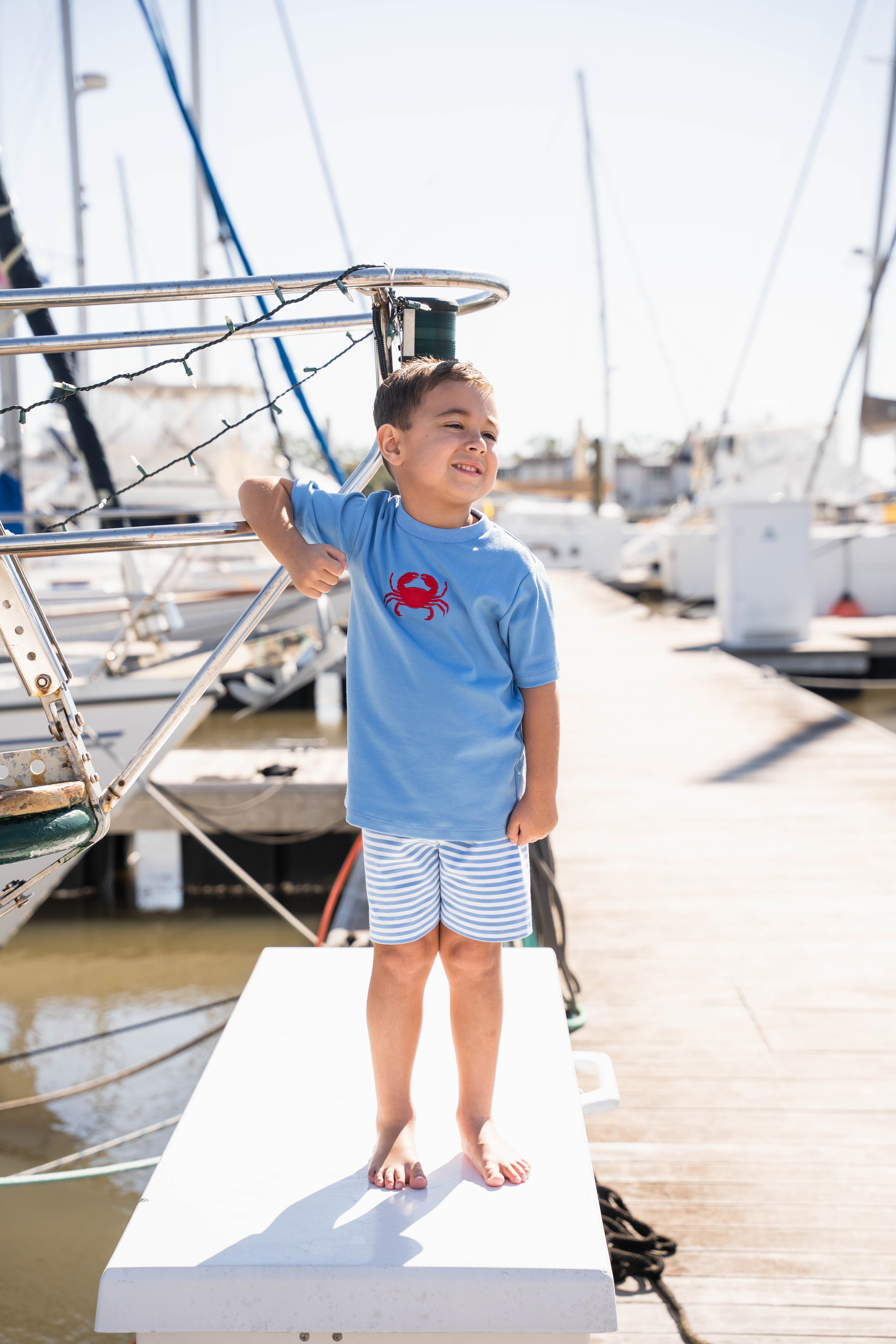 Crab Set Blue Stripe