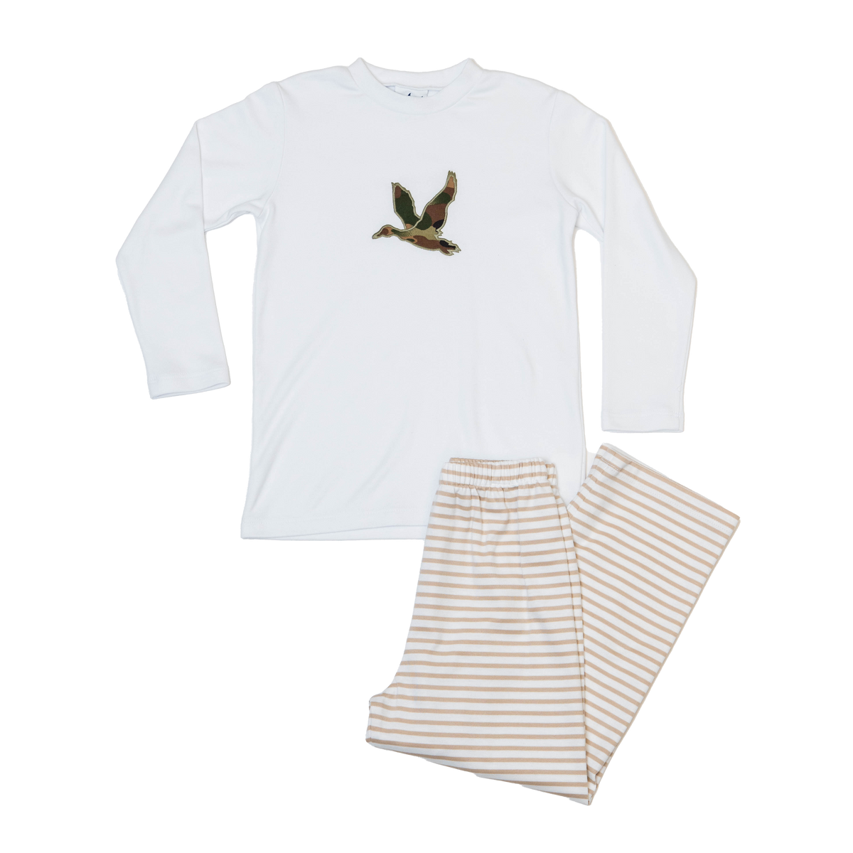 2 Piece Applique Boys Pant Set - Camo Duck