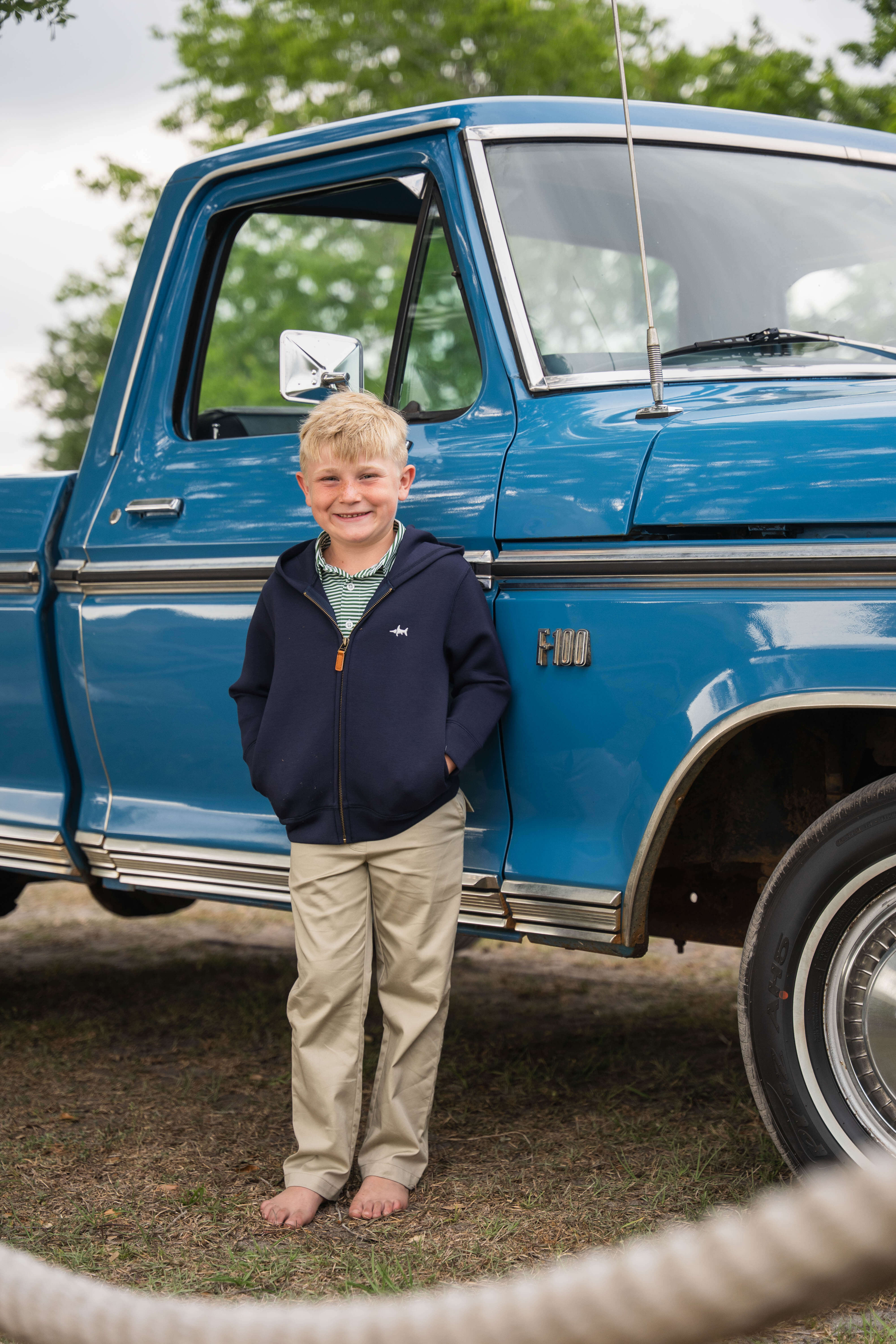 Hampton Boys Full Zip Hoodie Navy