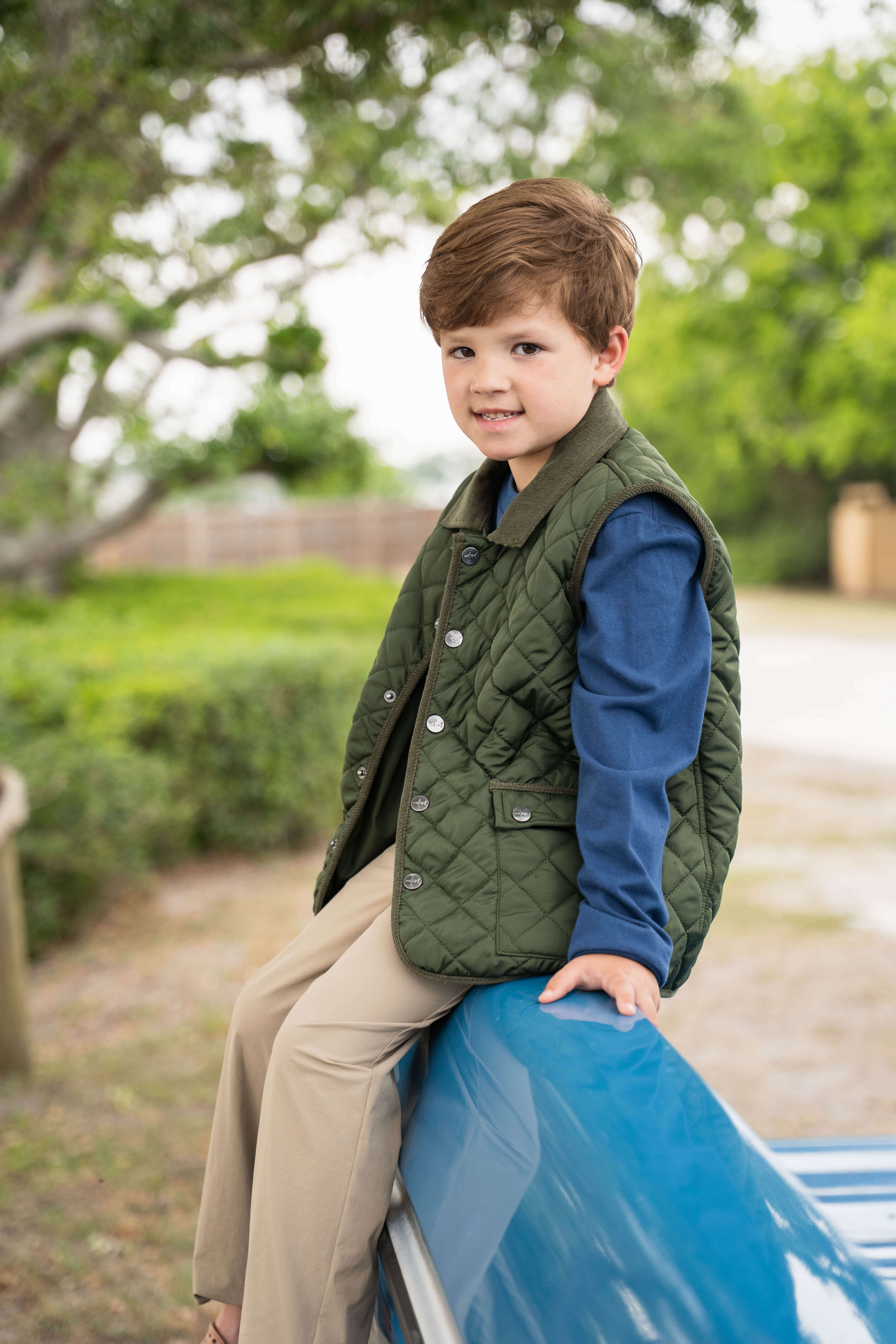 Derby Field Boys Vest Green