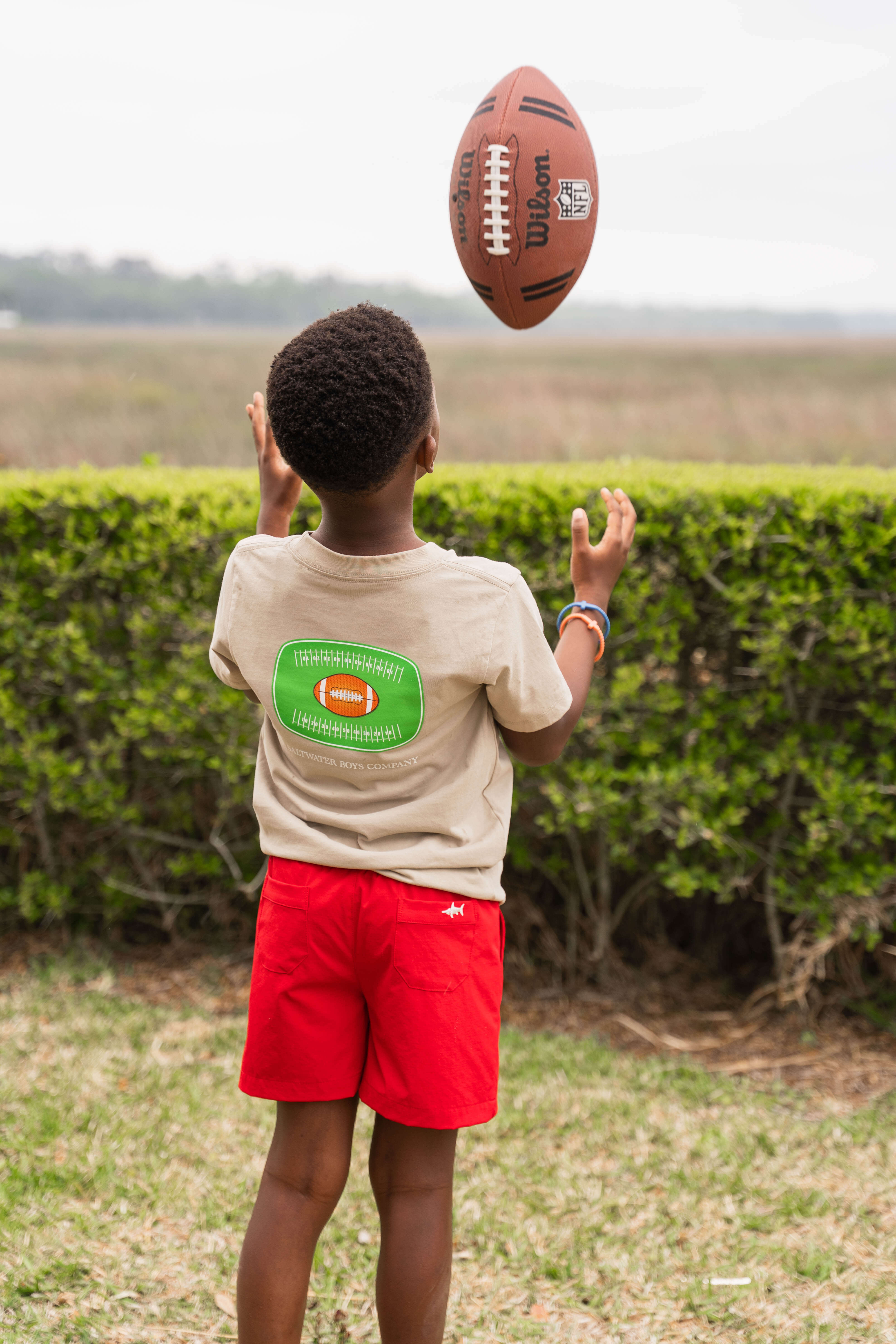 Football Boys Graphic Tee SS Taupe
