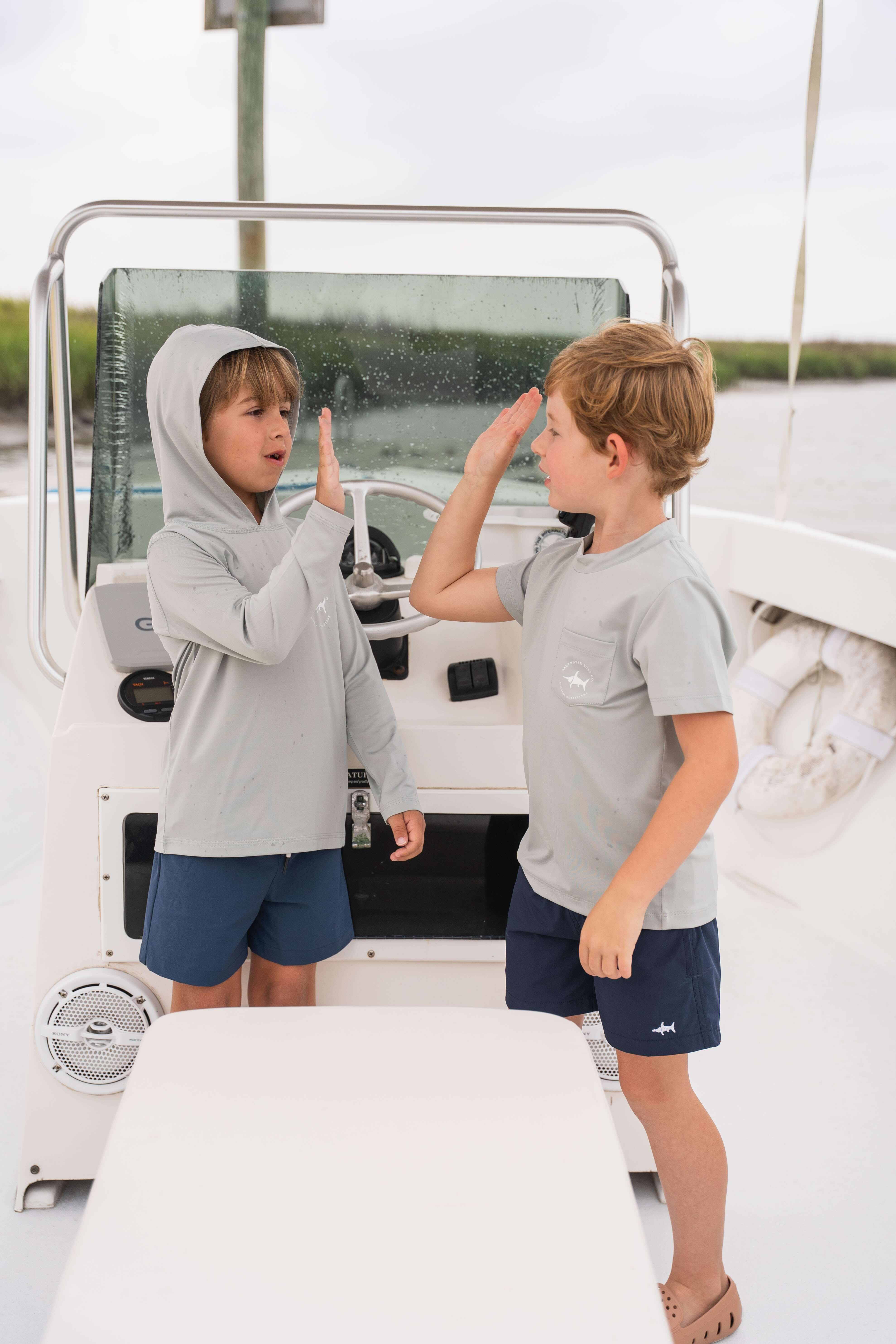 Great White Boys Performance Tee SS Grey