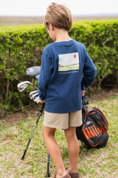 Golf Graphic Tee LS Blue