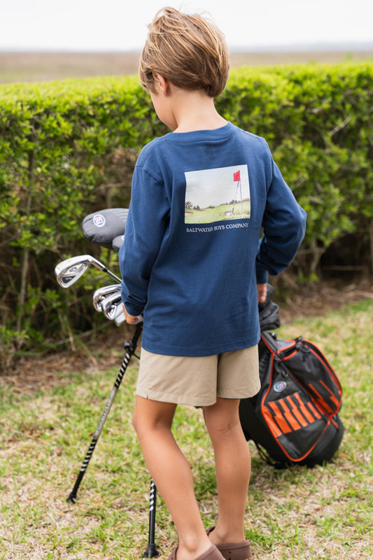 Golf Graphic Tee LS Blue