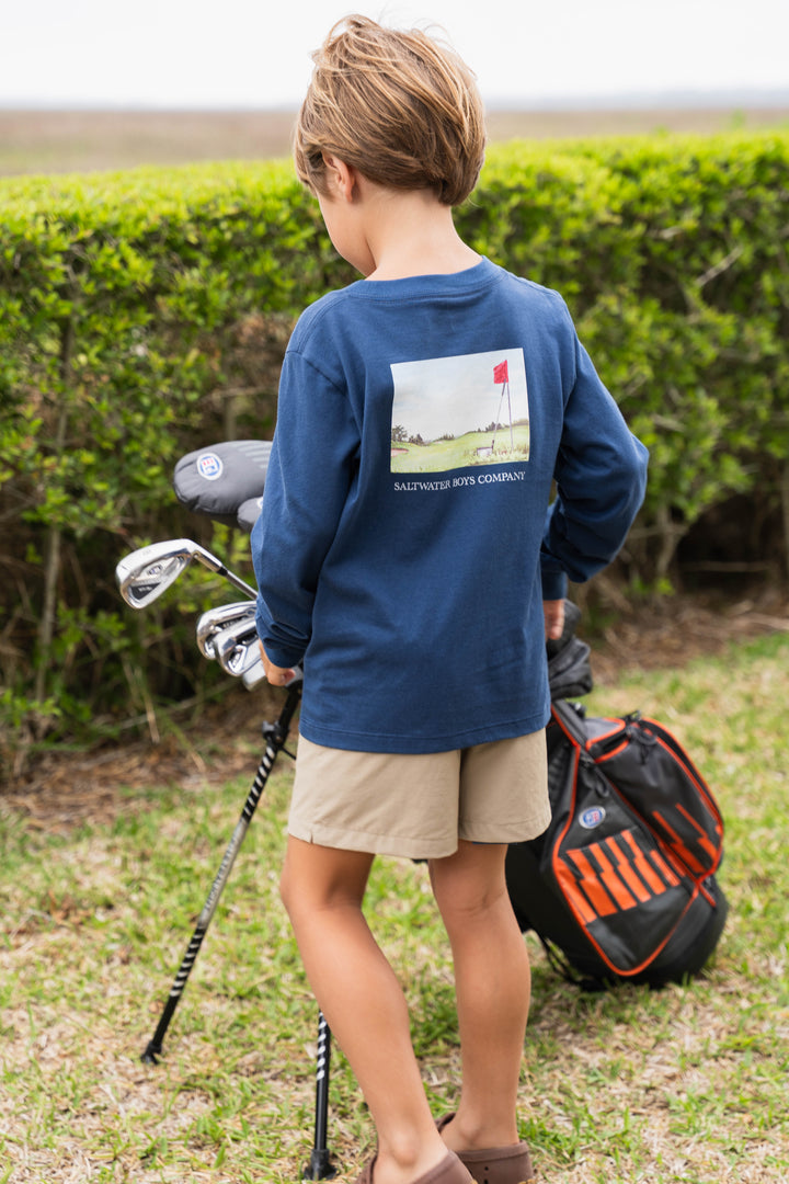 Golf Graphic Tee LS Blue