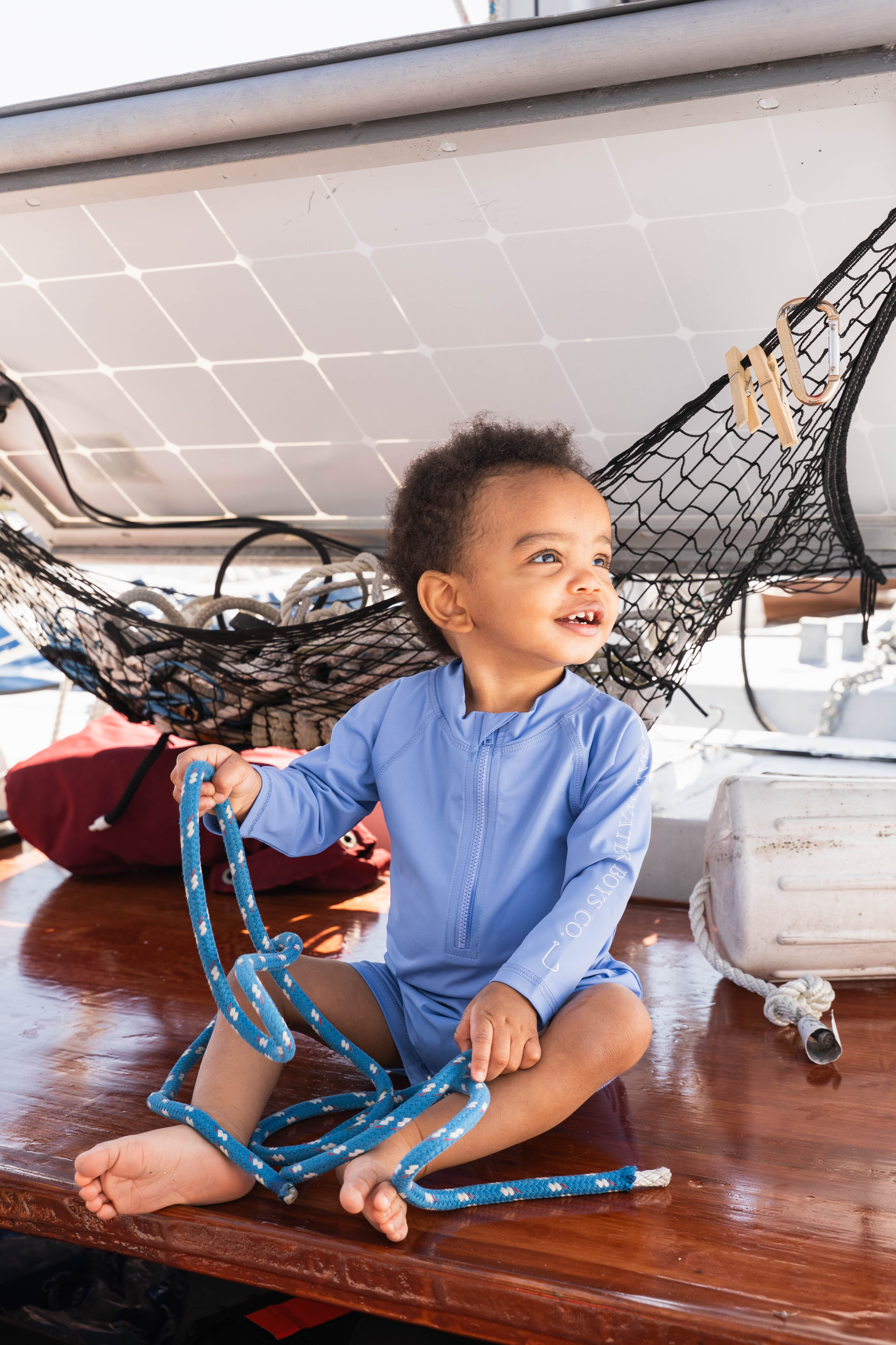 Tybee Rashguard Romper Royal Blue