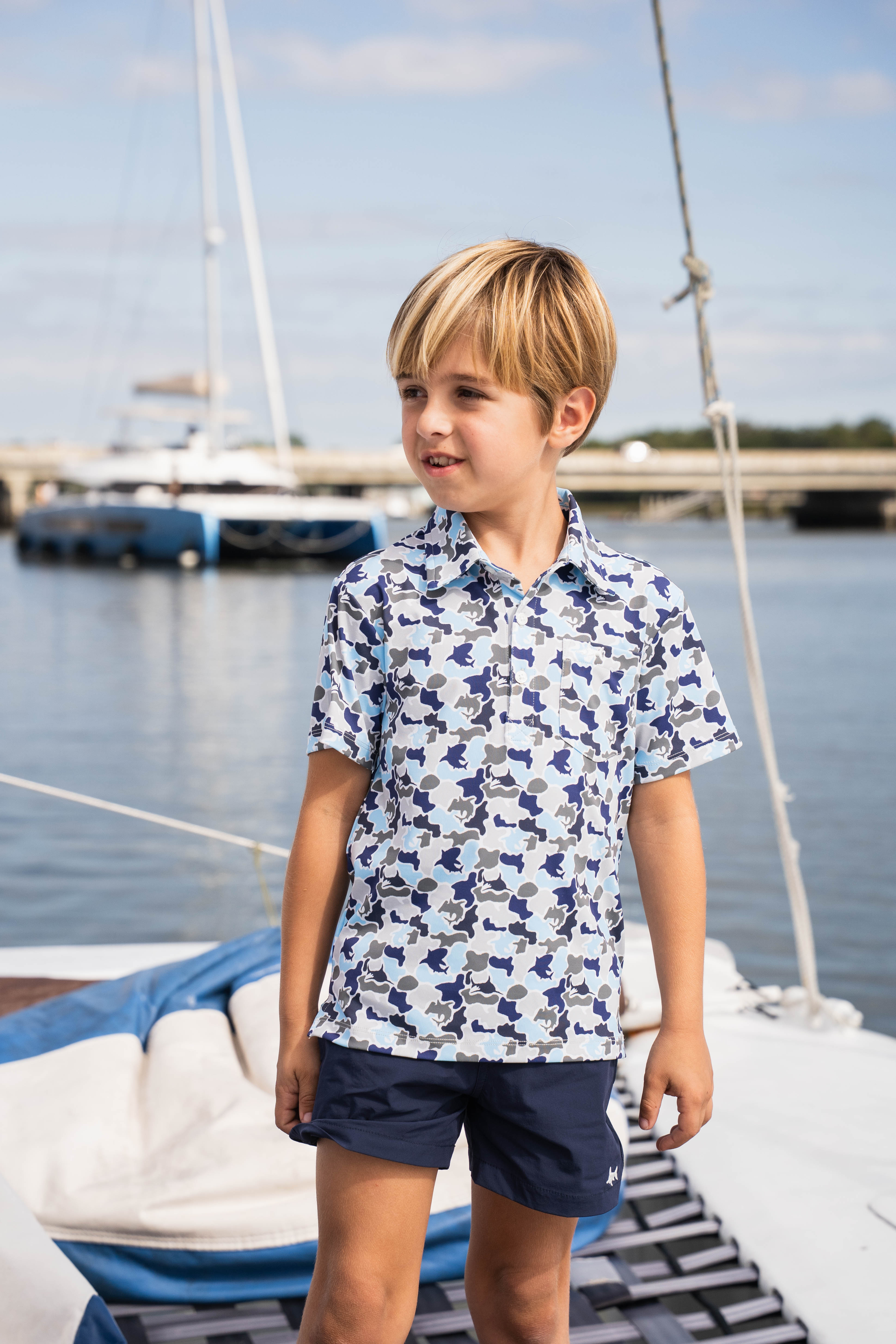 Inshore Performance Polo Camo Print