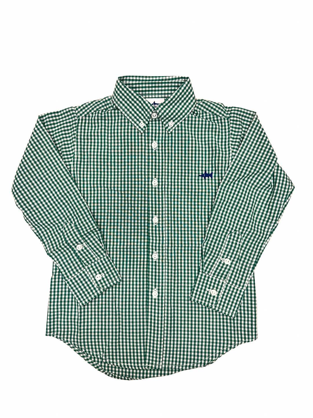 Carter Oxford Boys Shirt Green Check 
