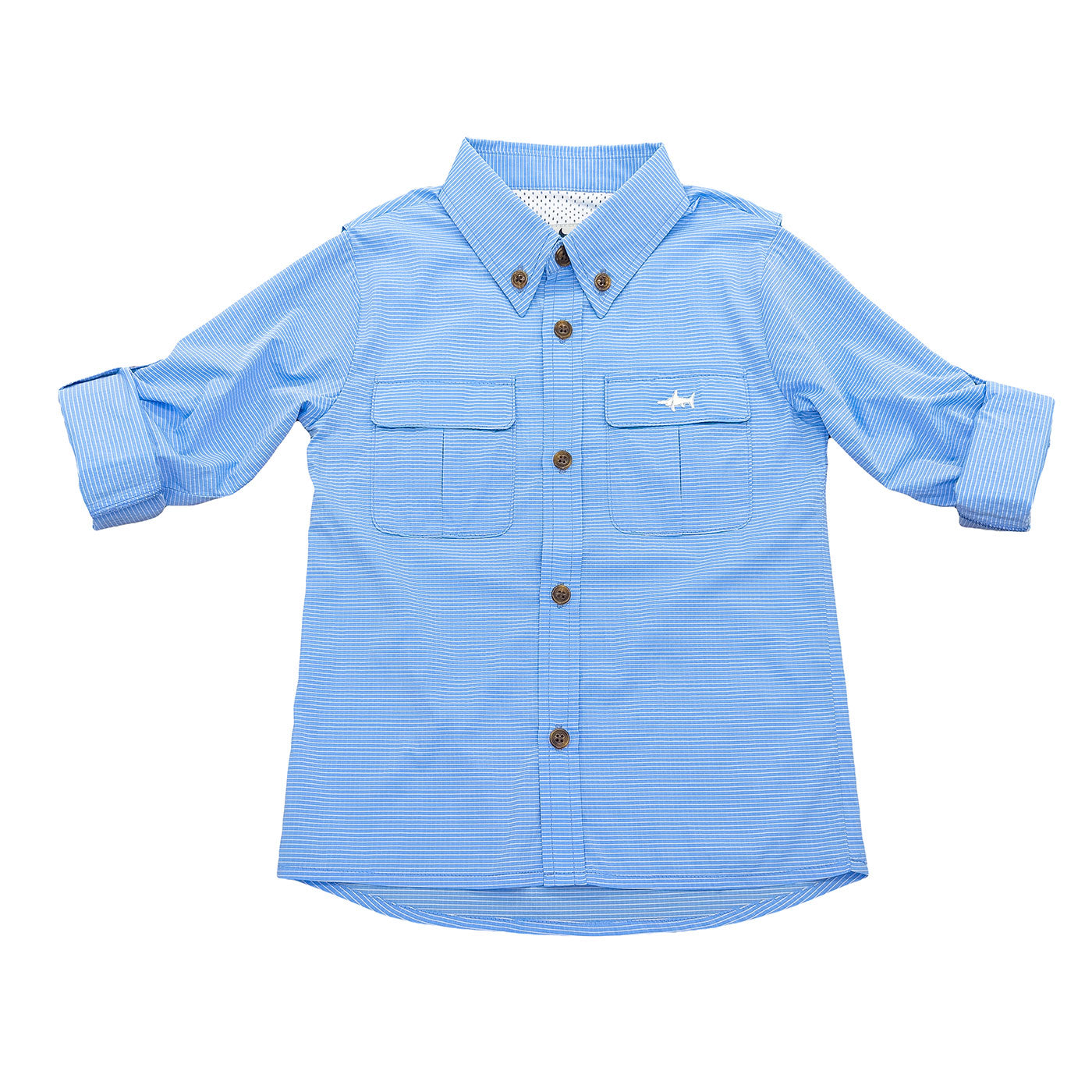 Flagler Fishing Shirt Blue Stripe